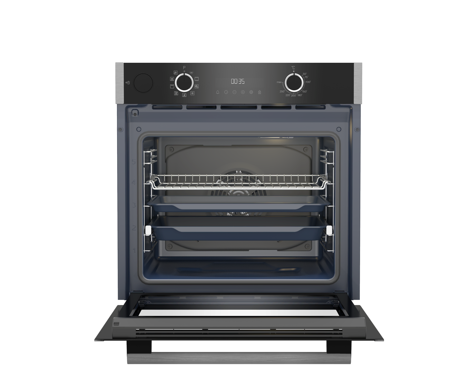 GEBD 12302B Grundig Ankastre Siyah Cam Fırın