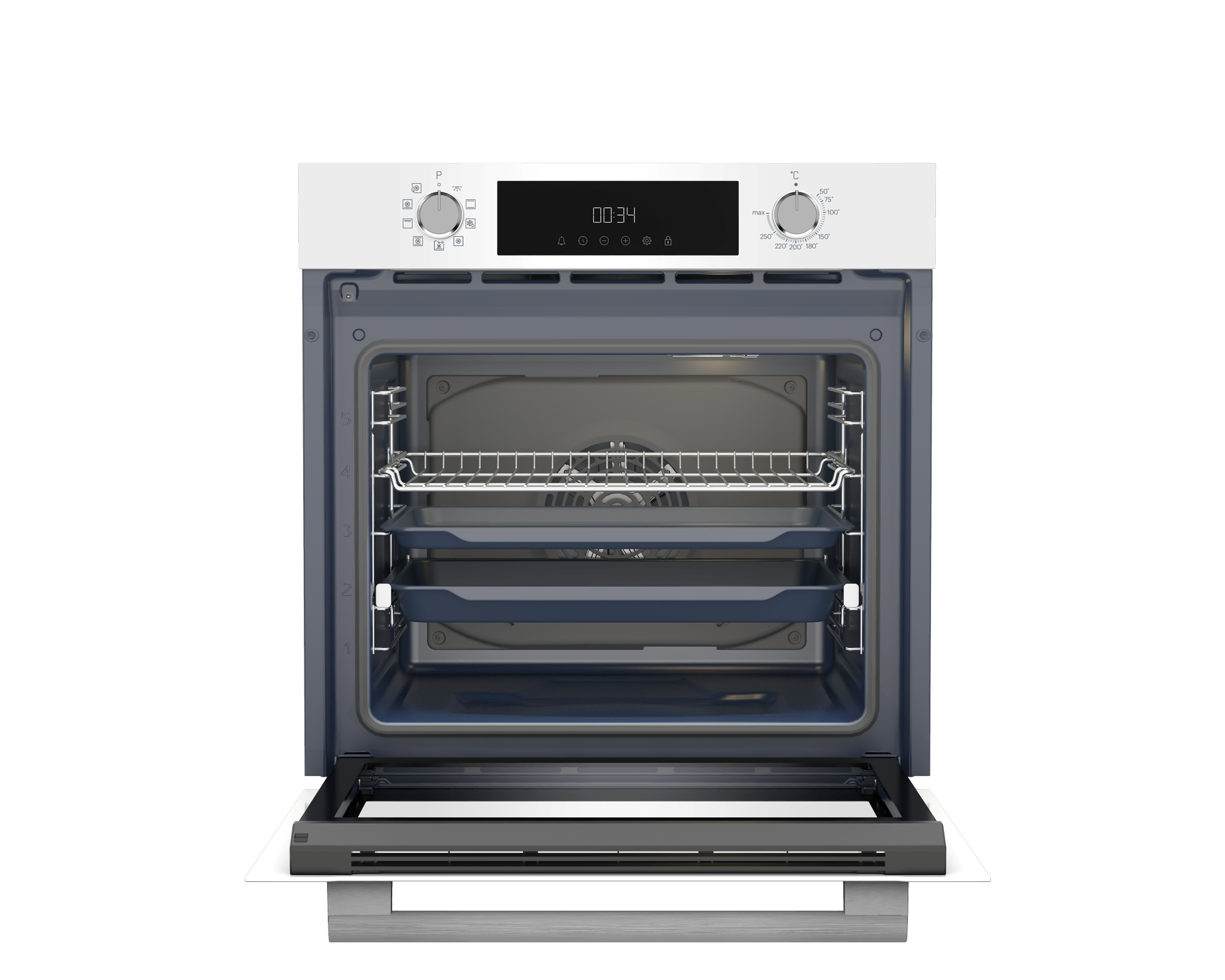 GEBM 12302W Grundig Ankastre Beyaz Cam Fırın