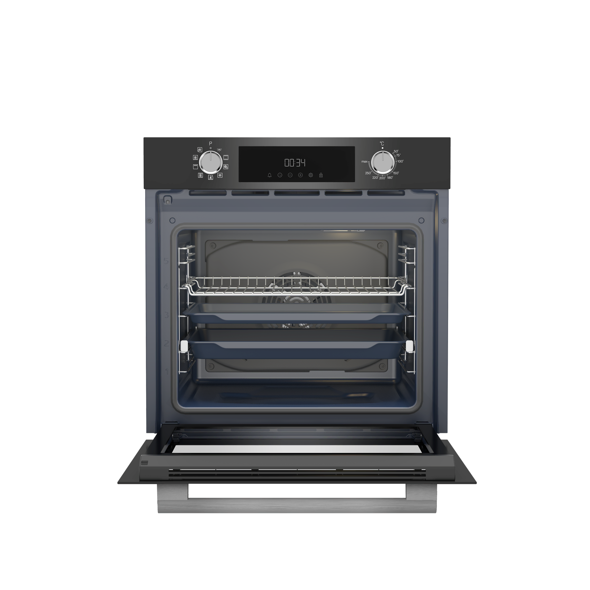 GEBM 12302ZG Grundig Ankastre Zara Grey Cam Fırın