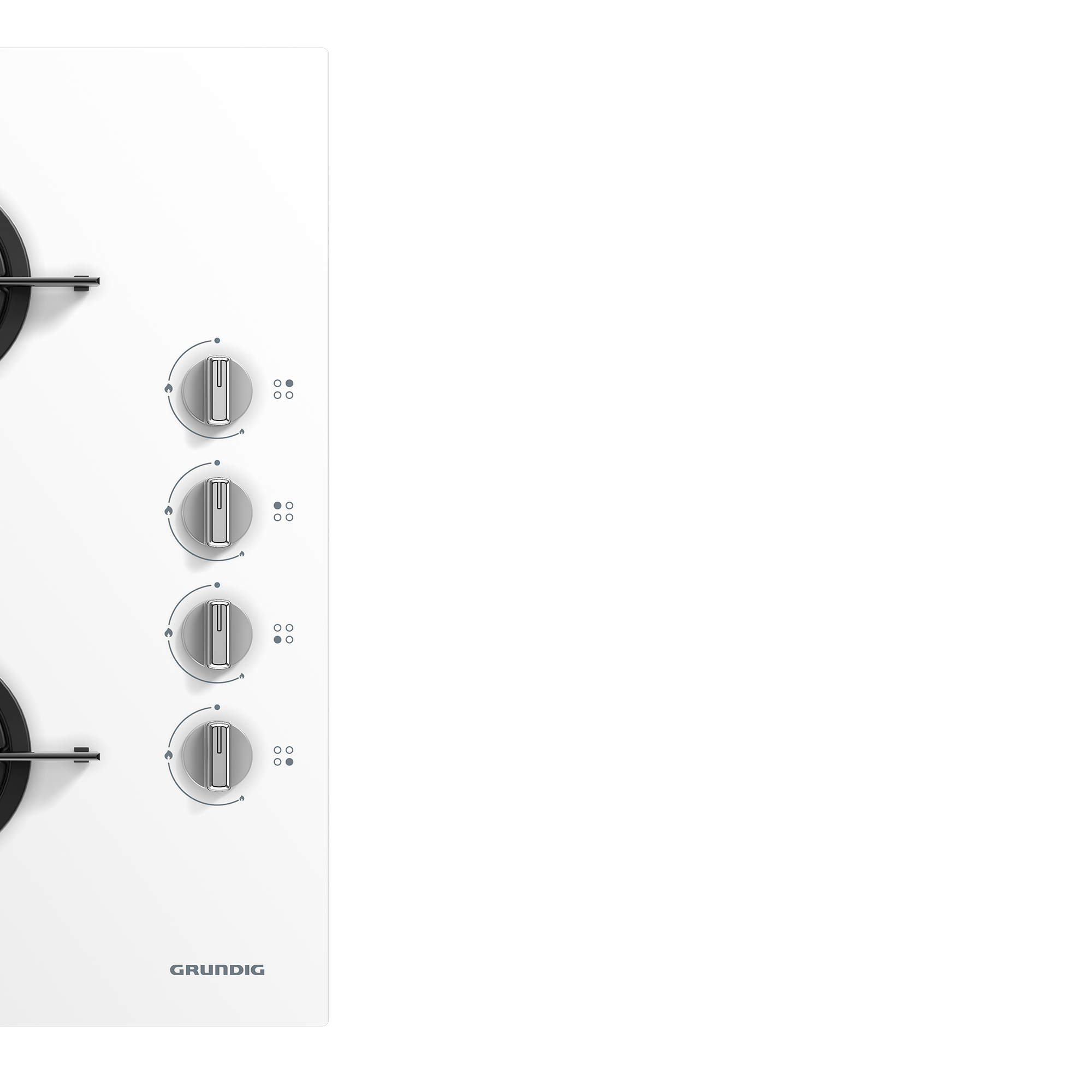 GIGL 400W Grundig Ankastre 60cm Beyaz Cam Ocak