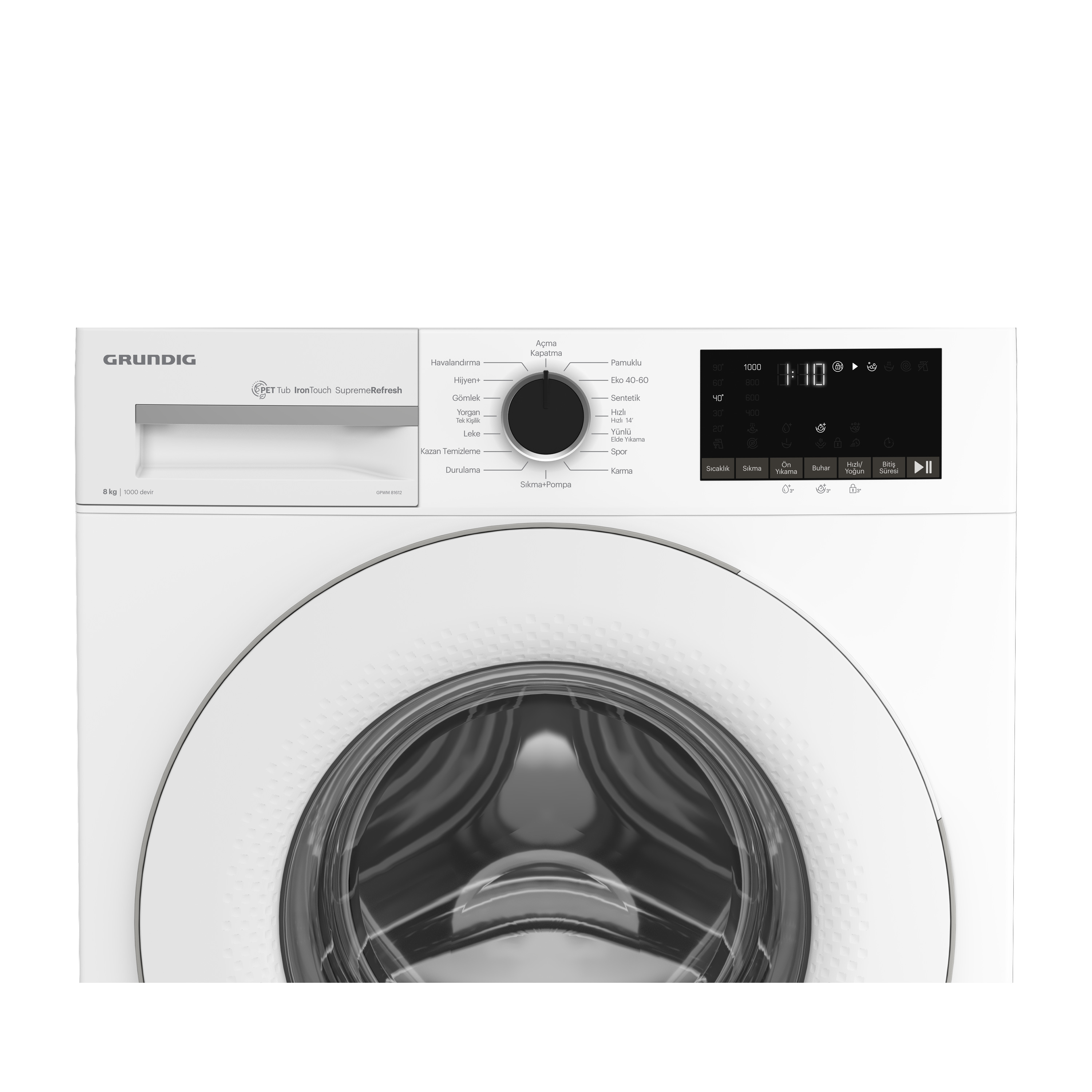 GNWM 81612 A Grundig 8 Kg Inverter Motor Çamaşır Makinesi
