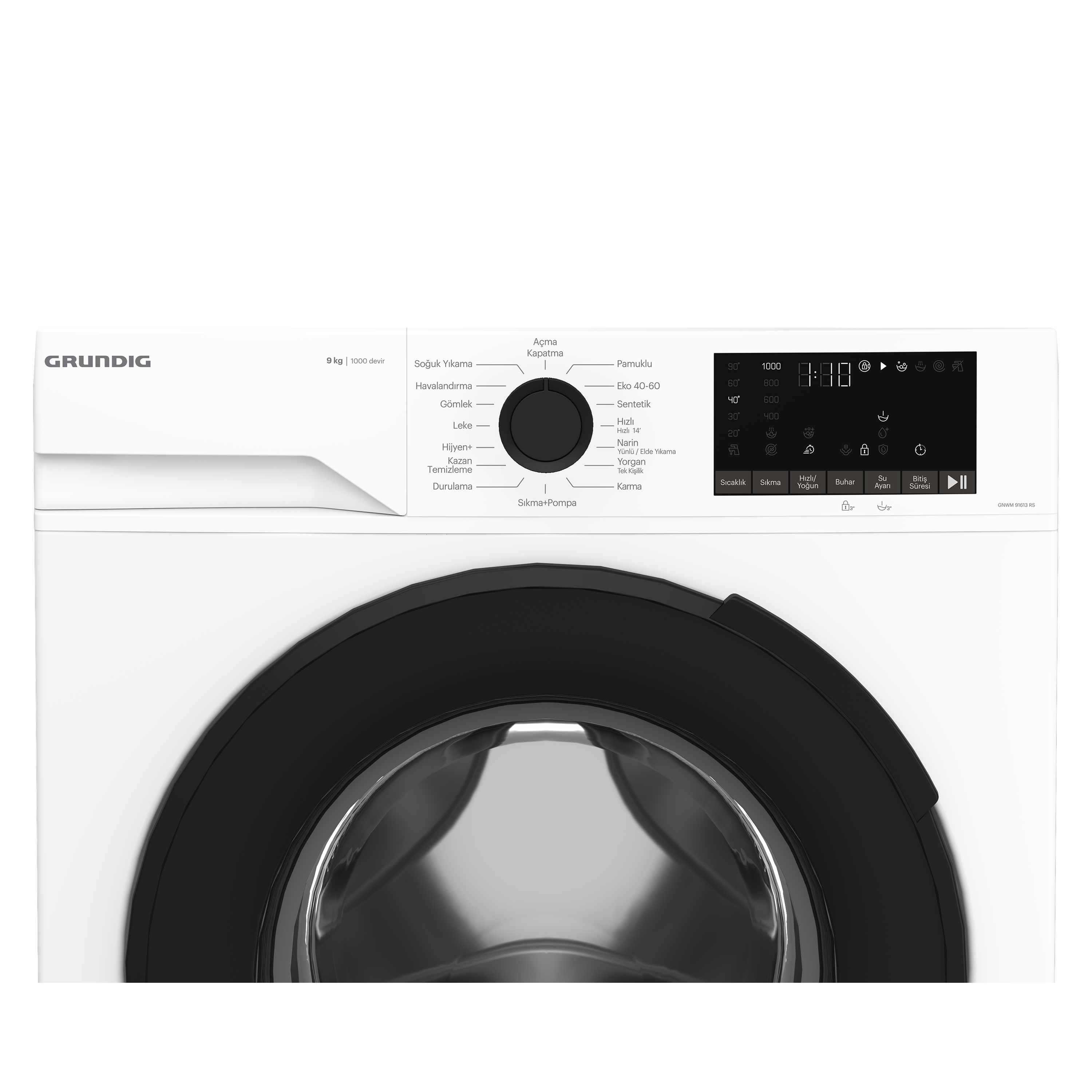 GNWM 91613 RS Grundig 9 Kg Inverter Motor Çamaşır Makinesi