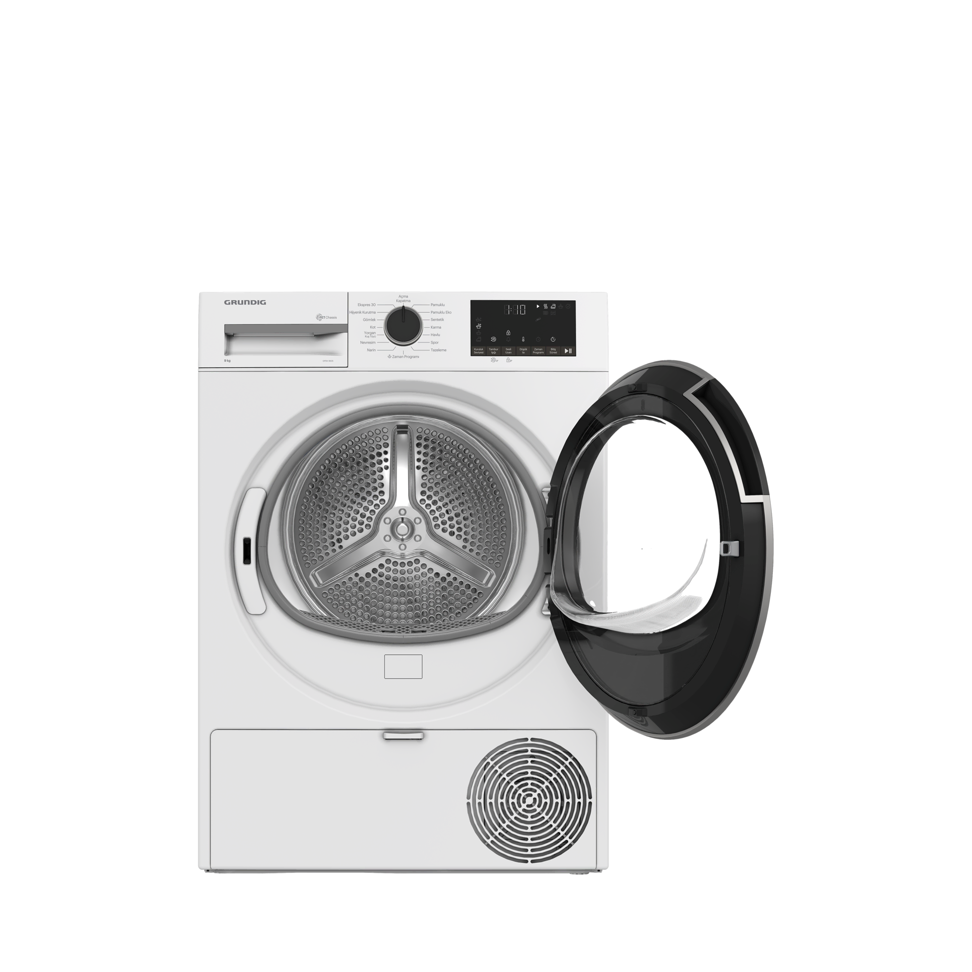 GPDH 9635 Grundig 9 Kg Isı Pompalı Beyaz Kurutma Makinesi