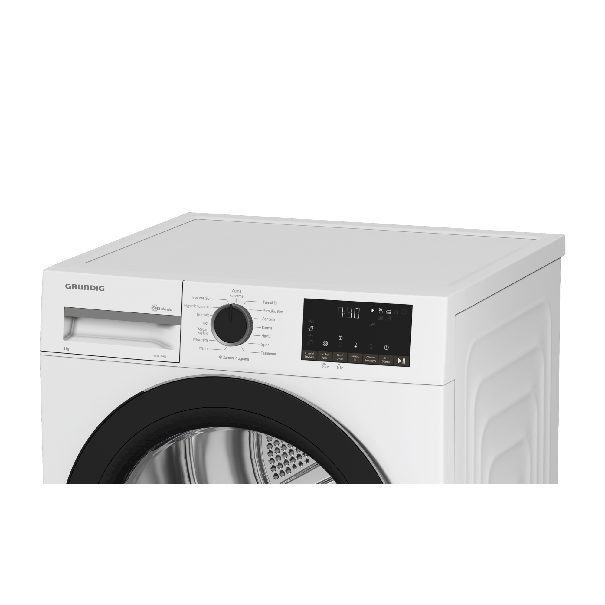 GPDH 9635 Grundig 9 Kg Isı Pompalı Beyaz Kurutma Makinesi