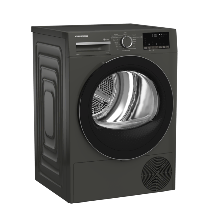 GPDH 9644 Grundig 9 Kg Isı Pompalı Manhattan Gray Kurutma Makinesi