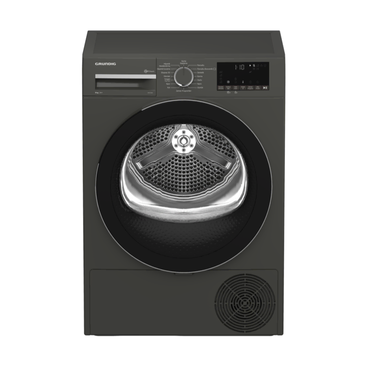 GPDH 9644 Grundig 9 Kg Isı Pompalı Manhattan Gray Kurutma Makinesi