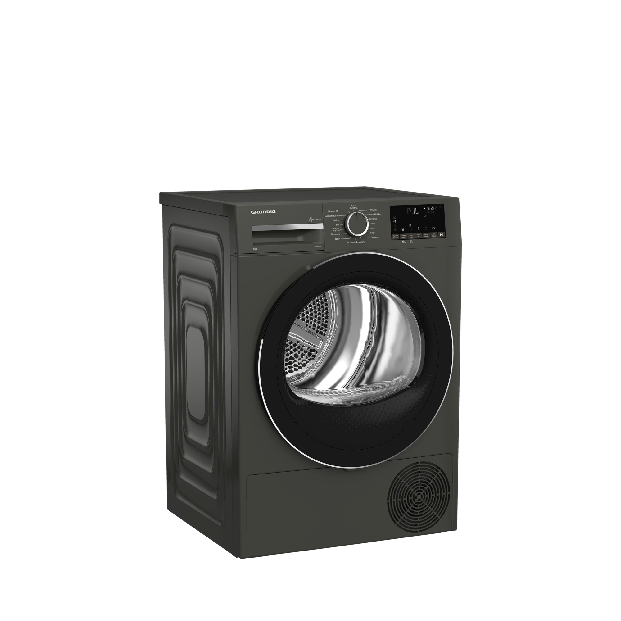 GPDH 9645 Grundig 9 Kg Isı Pompalı Manhattan Gray Kurutma Makinesi