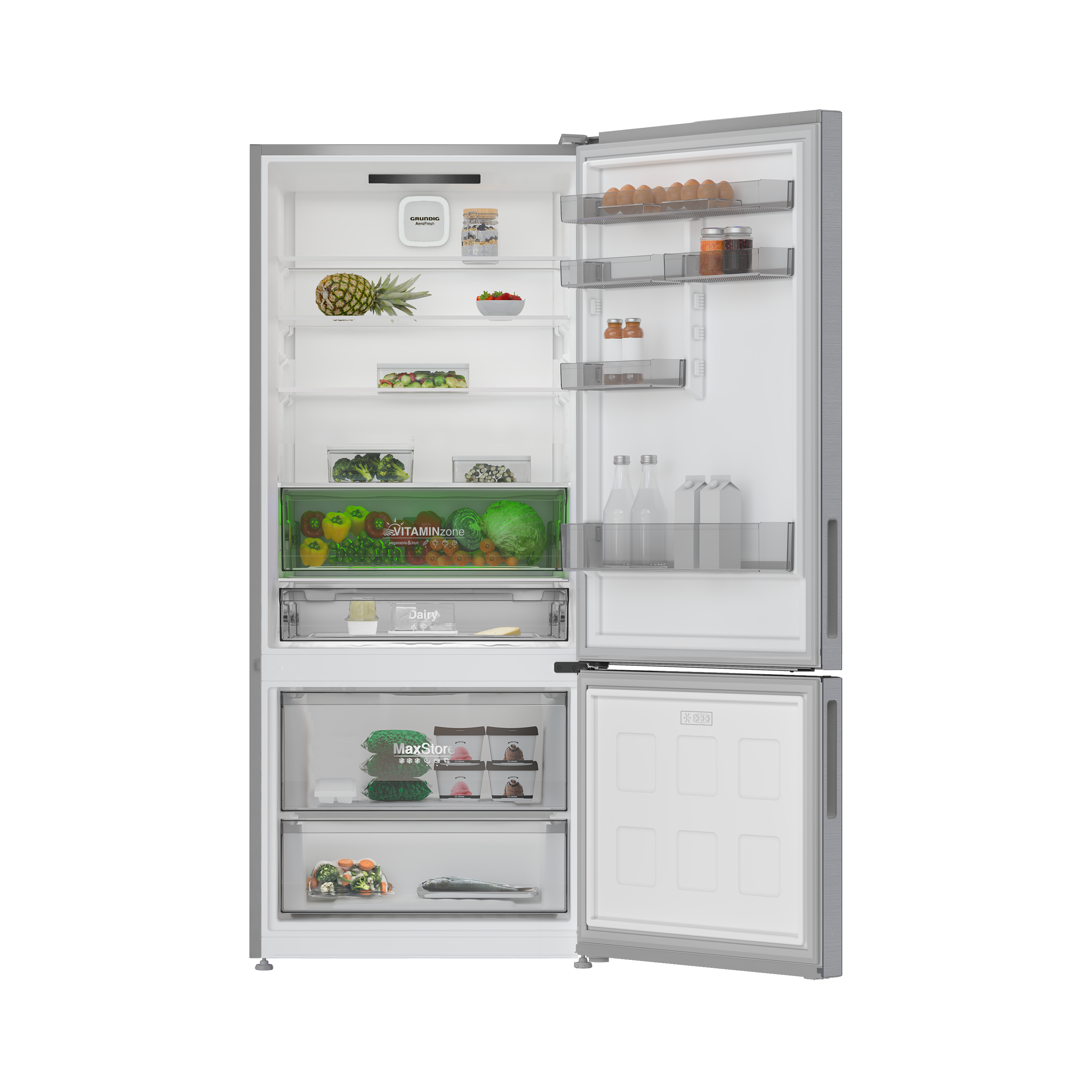 GPKND 553 I Grundig AeroFresh Duo No Frost Net 551Lt. Inox Buzdolabı