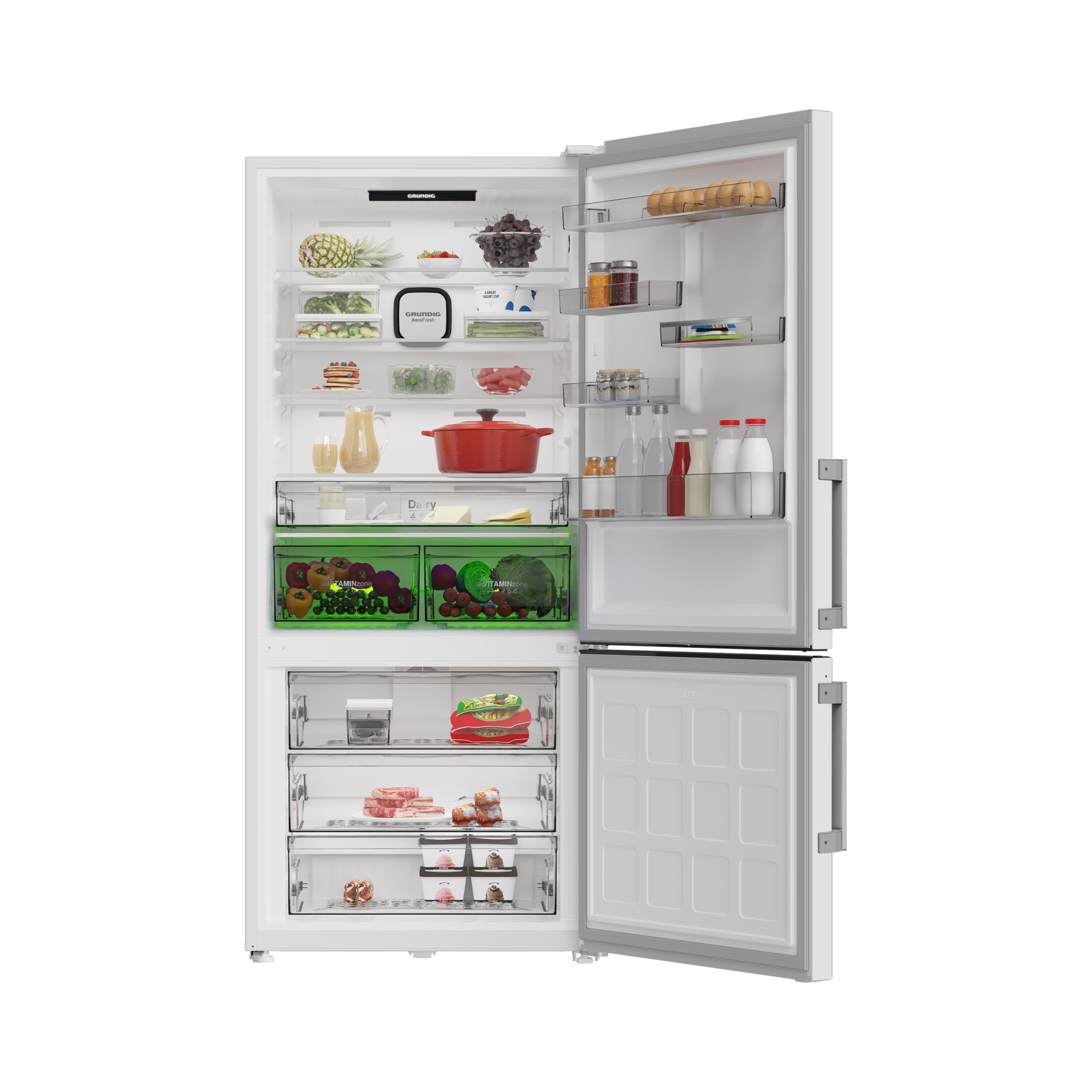 GPKND 615 Grundig AeroFresh Duo No Frost Net 615Lt. Buzdolabı