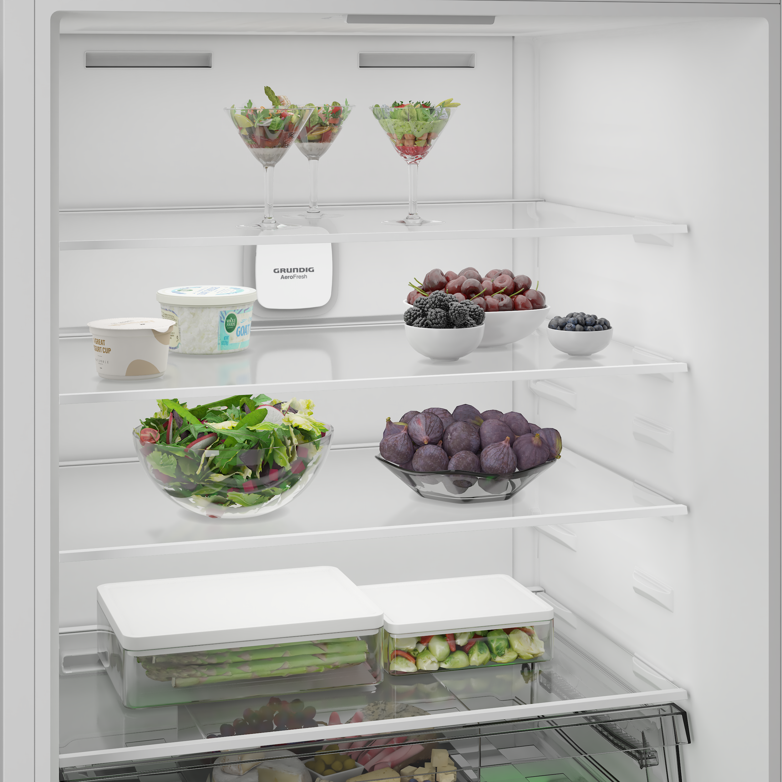 GPRND 558 Grundig VitamineZone Net 557Lt. AeroFresh Beyaz Buzdolabı