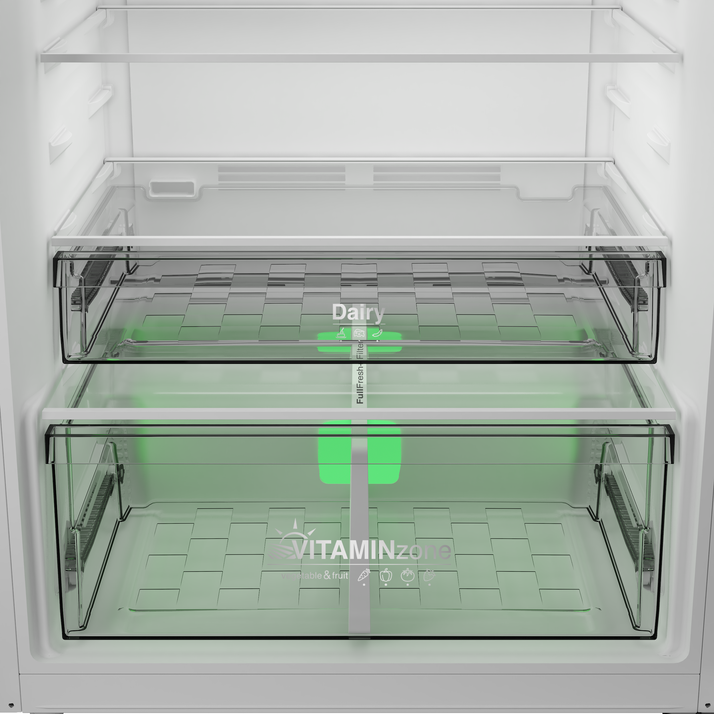 GPRND 558 Grundig VitamineZone Net 557Lt. AeroFresh Beyaz Buzdolabı