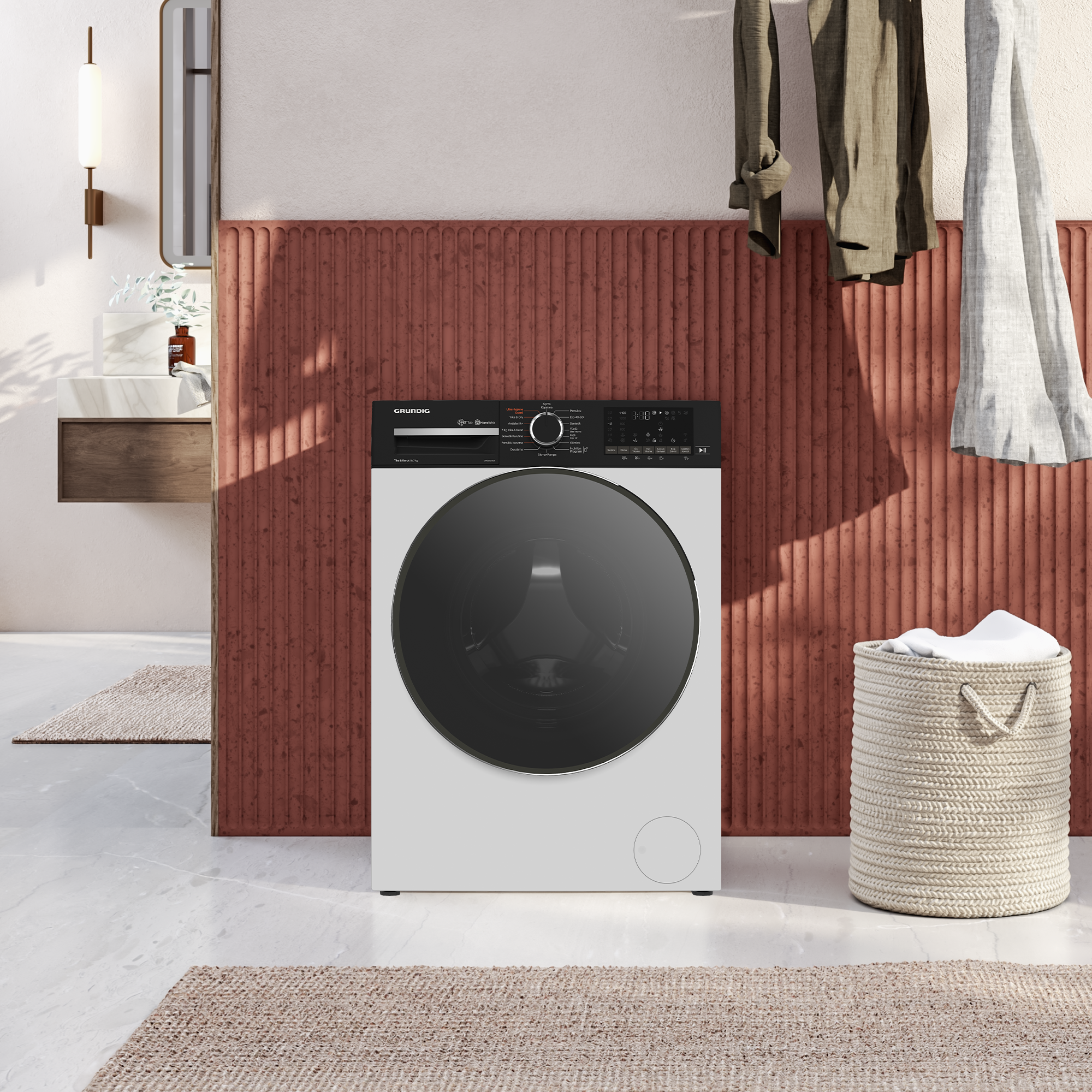 GPWD 107454 Grundig 10 Kg / 7 Kg Yıka / Kurut Inverter Motor Çamaşır Makinesi