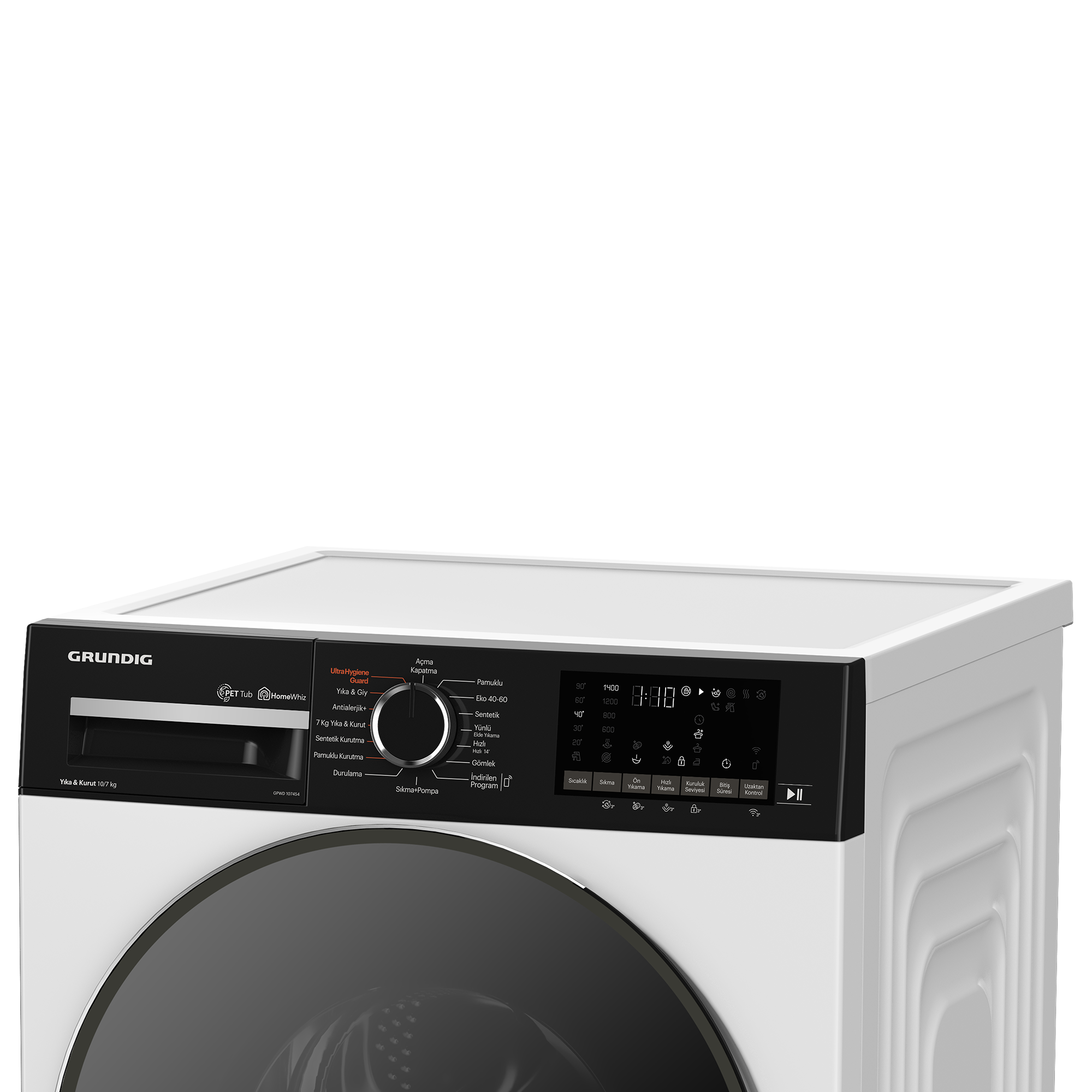 GPWD 107454 Grundig 10 Kg / 7 Kg Yıka / Kurut Inverter Motor Çamaşır Makinesi