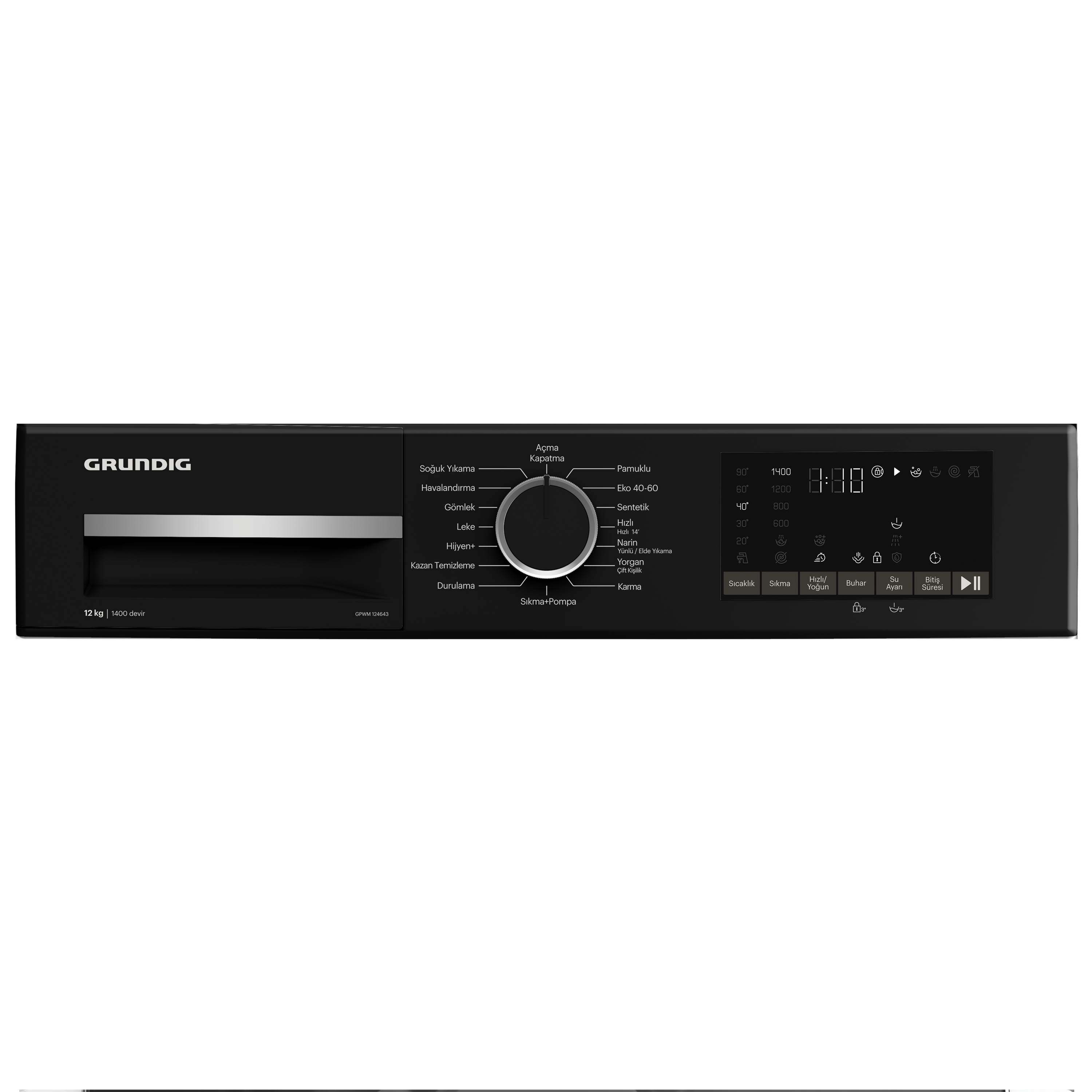 GPWM 124643 Grundig 12 Kg Inverter Motor Çamaşır Makinesi