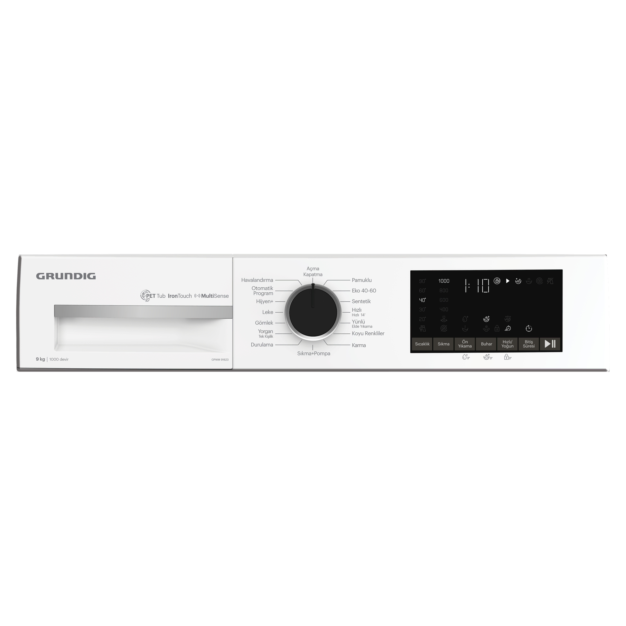 GPWM 91623 Grundig 9 Kg Inverter Motor Çamaşır Makinesi