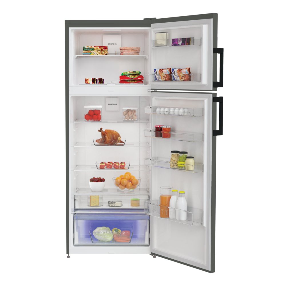 GRNE 406 MG Grundig Duo No Frost Net 406Lt. Manhattan Gray Buzdolabı