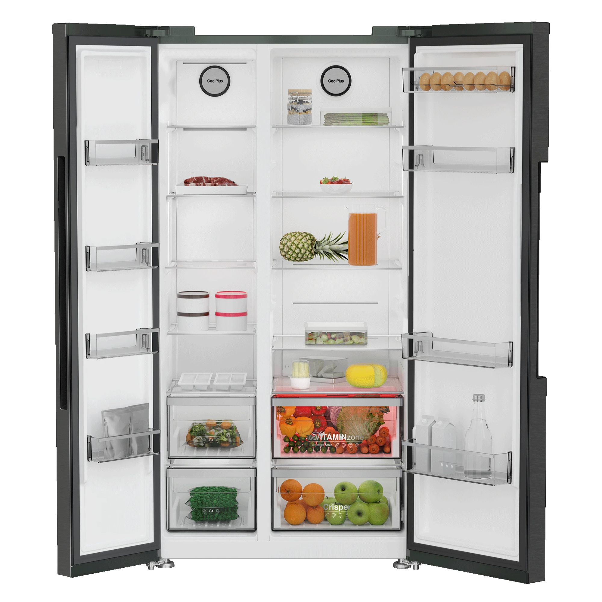 GSN 30110 FXBR Grundig 558Lt A++ Manhattan Gray Side by Side Buzdolabı