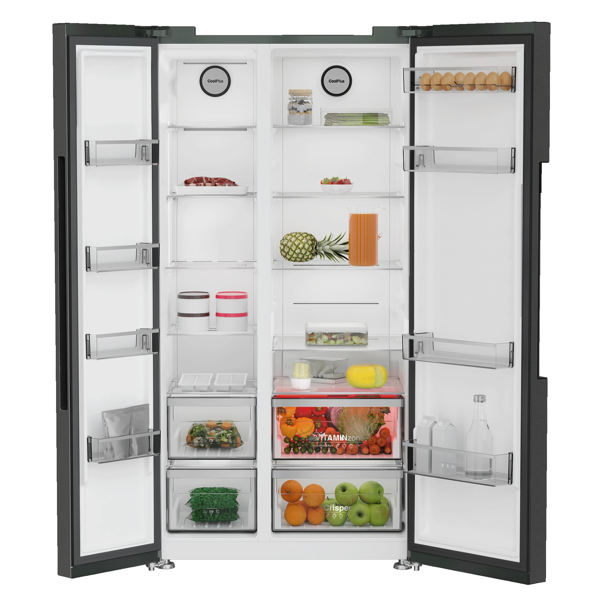 GSN 30110 FXBR Grundig 558Lt A++ Manhattan Gray Side by Side Buzdolabı