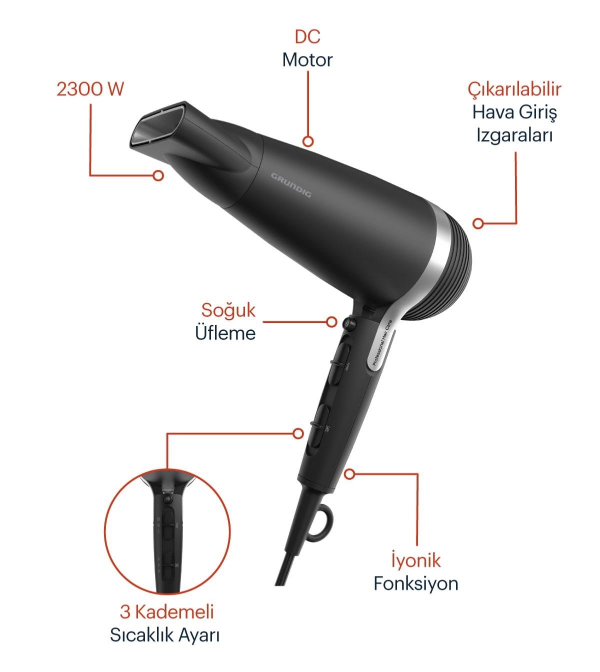 HD 7082 Grundig Professional Saç Kurutma Makinesi