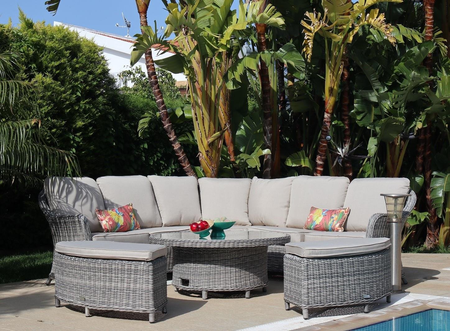 Keywest 1365 Round Corner Sofa & Dining Set