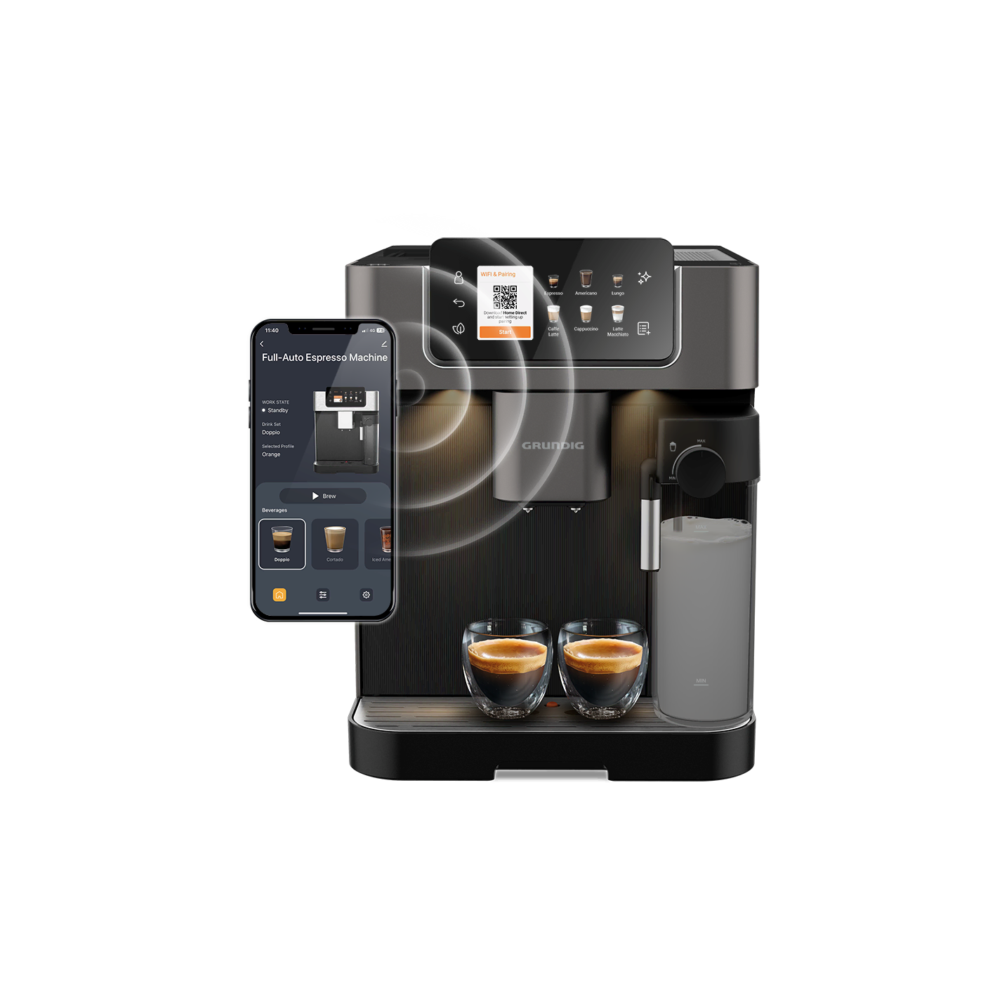 KVA 8230 Grundig Delisia Tam Otomatik HomeWhiz WIFI Kahve Makinesi