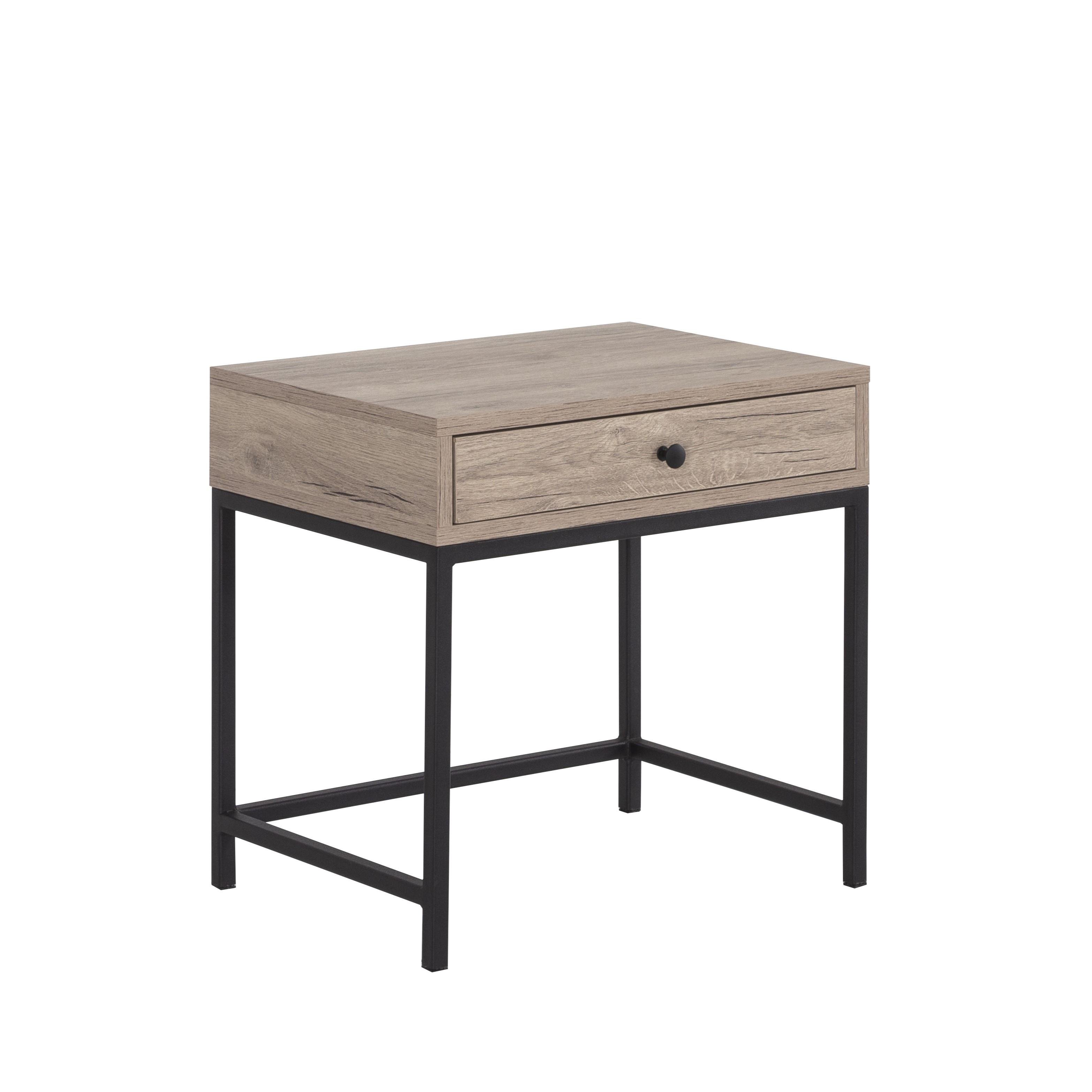 Lara Çekmeceli Dikdörtgen Köşe Sehpa 55x40x55cm