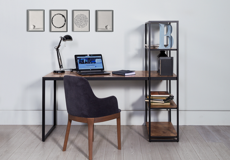 Lavoro Metal Raflı Çalışma Masası