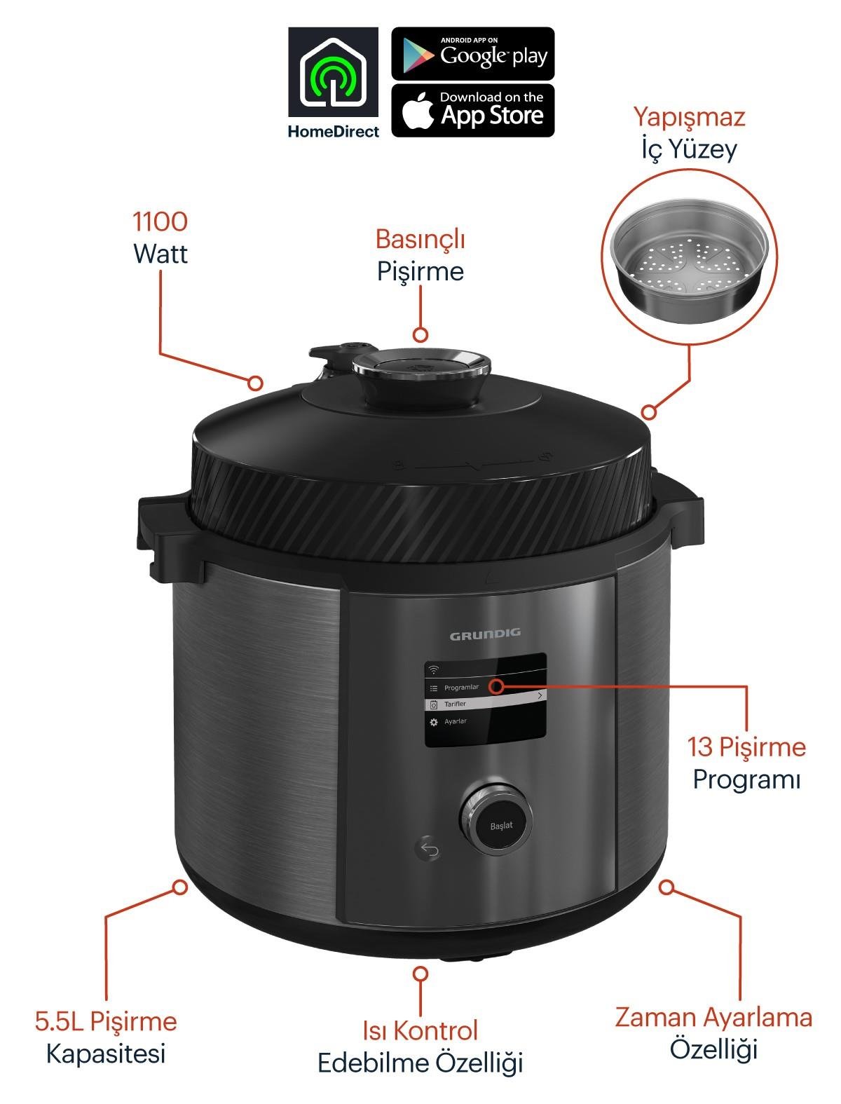 MC 425911 Grundig Çok Amaçlı Pişirici