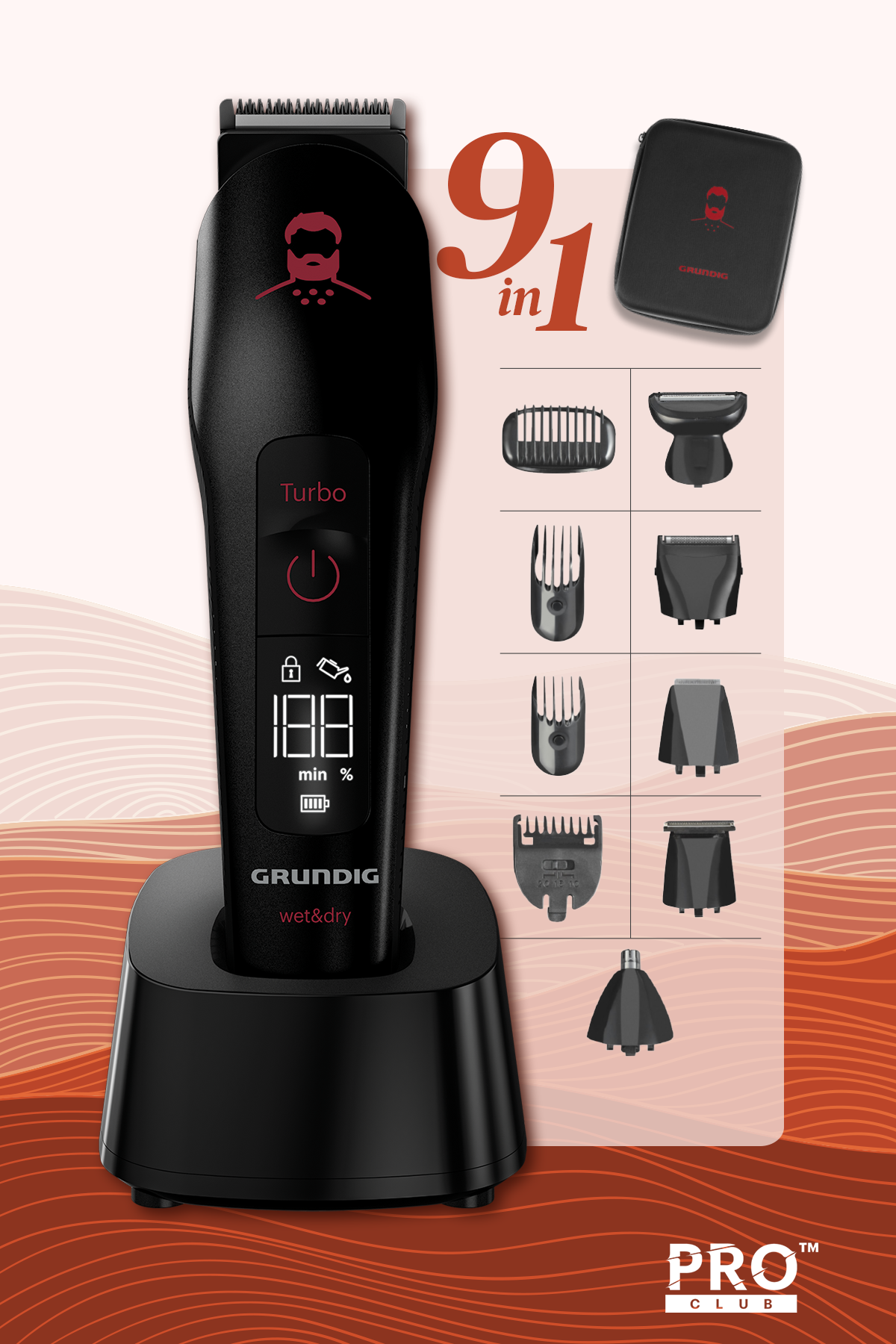 MC 9030 Grundig ProClub™ Saç ve Sakal Şekillendirme Seti