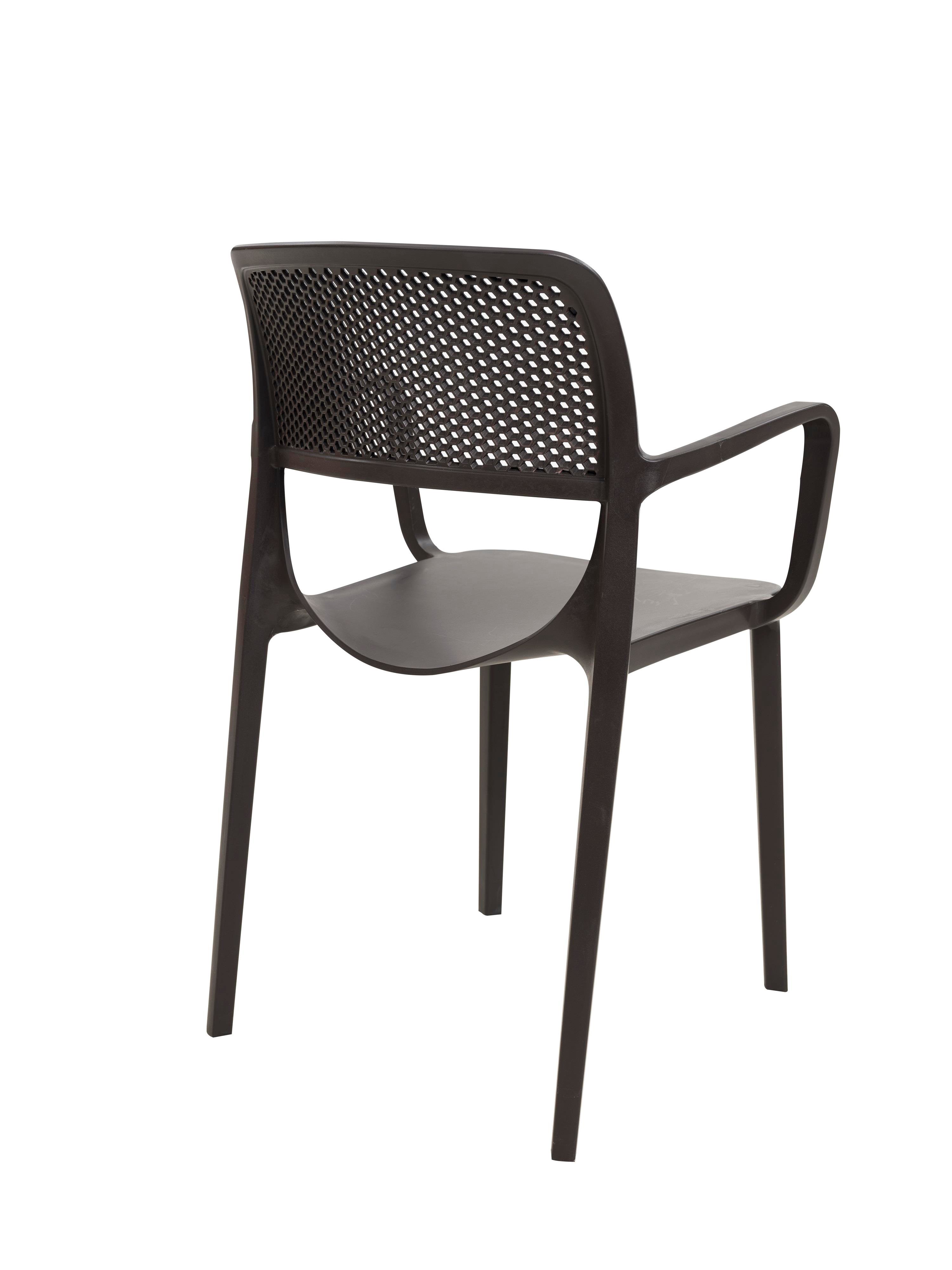 Mila Rainbow Plastik Kollu Sandalye Antrasit