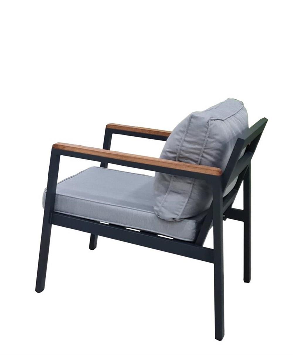 Mira Minderli Alüminyum Üçlü Antrasit Set, 4 Parça, 3+1+1+S