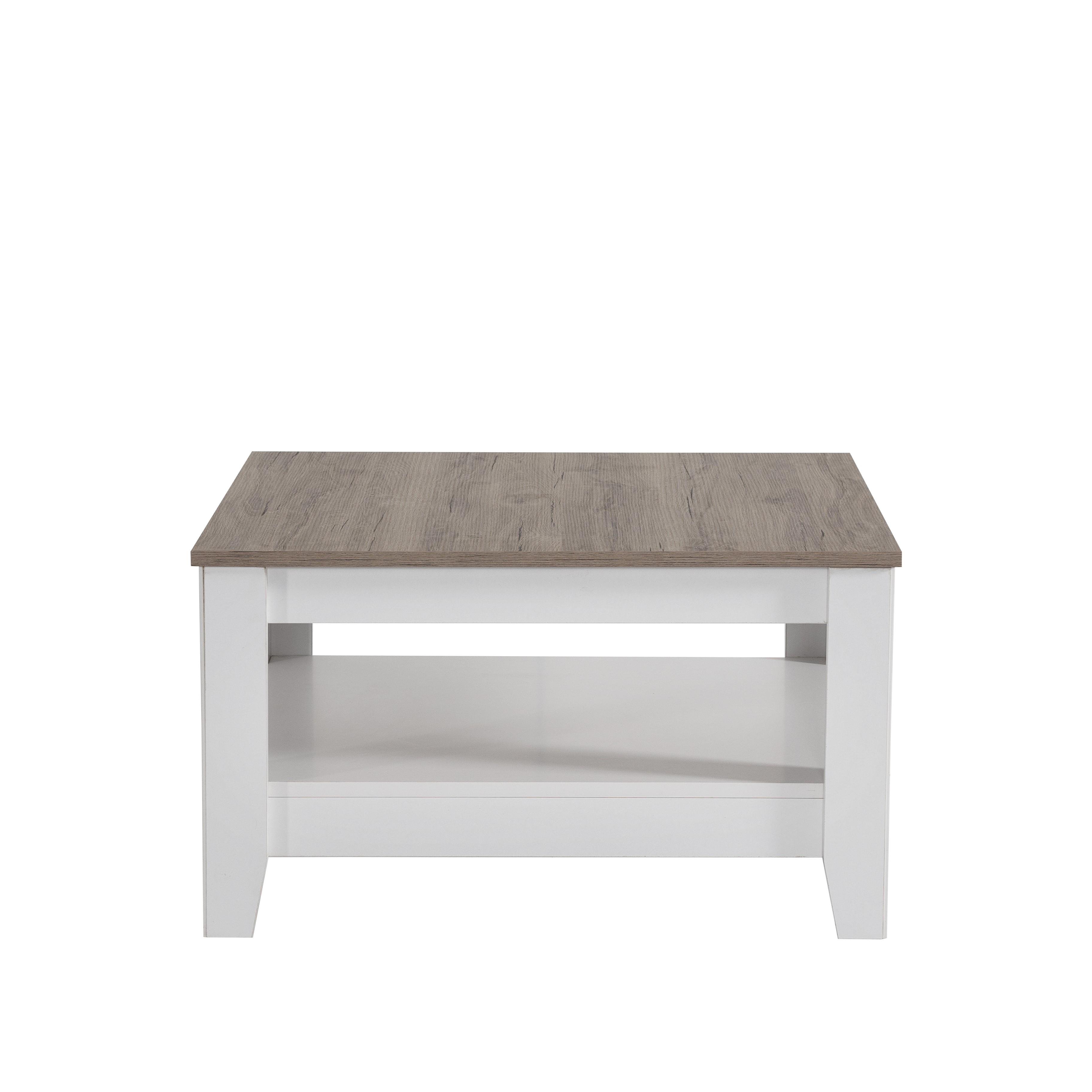 Montana Raflı Kare Orta Sehpa 80x80x45cm