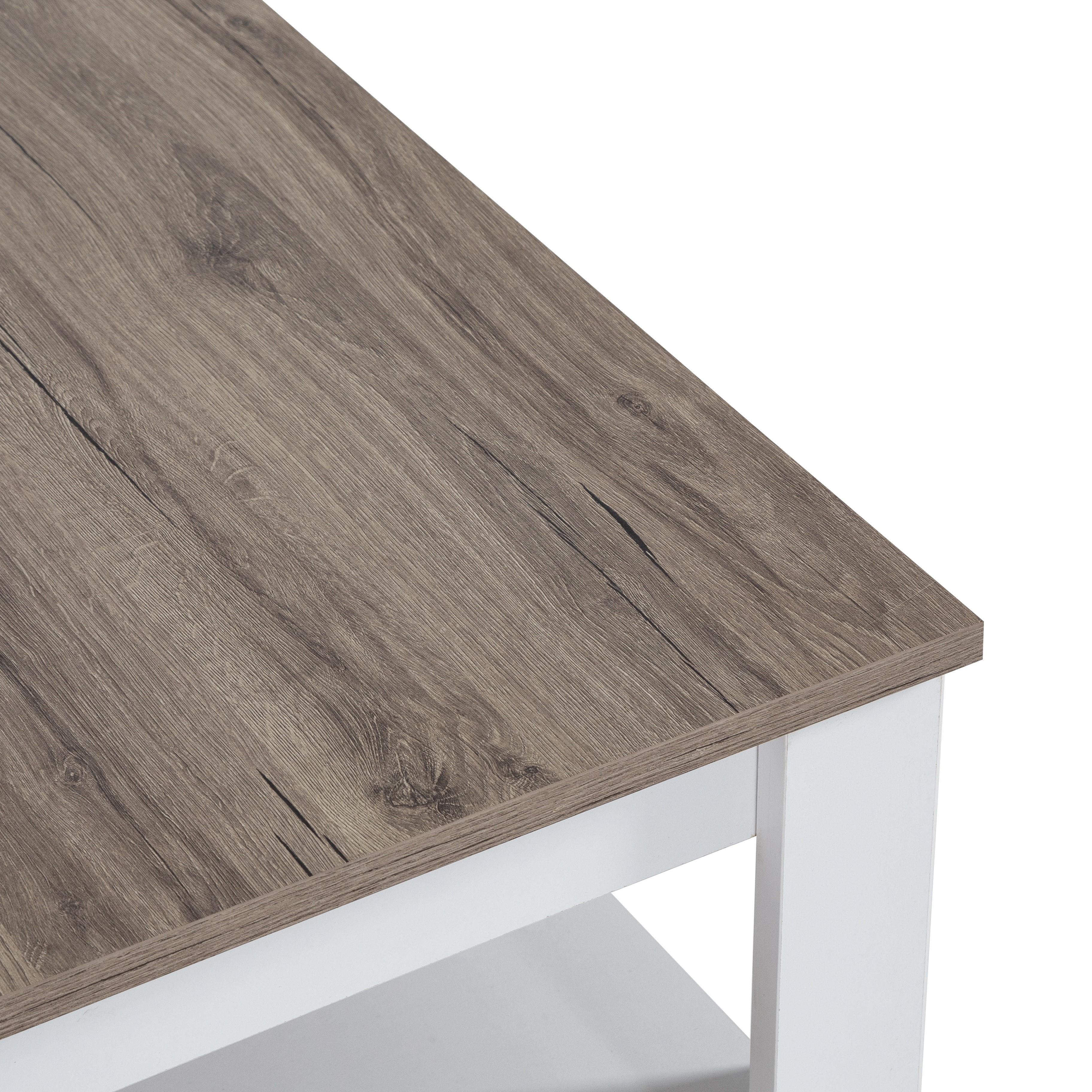 Montana Raflı Kare Orta Sehpa 80x80x45cm