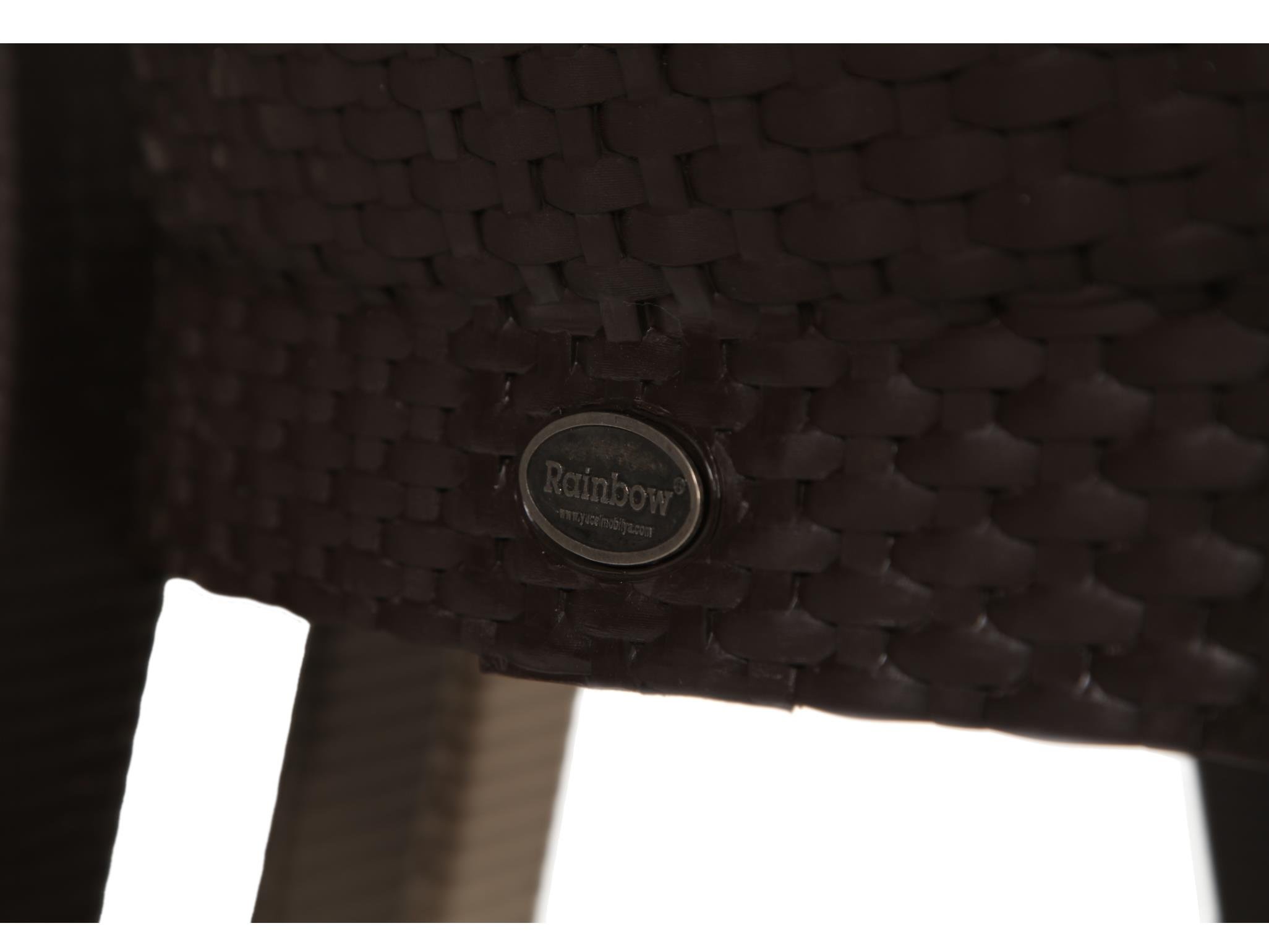 Montana Rainbow Plastik Rattan Kollu Sandalye Beyaz