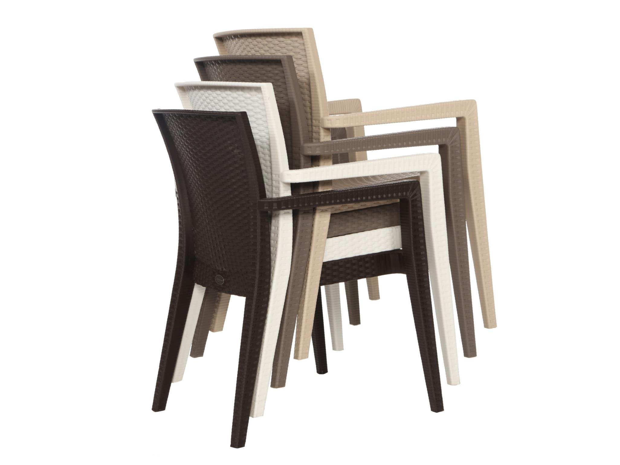 Montana Starlux Plastik Rattan Kollu Sandalye Antrasit