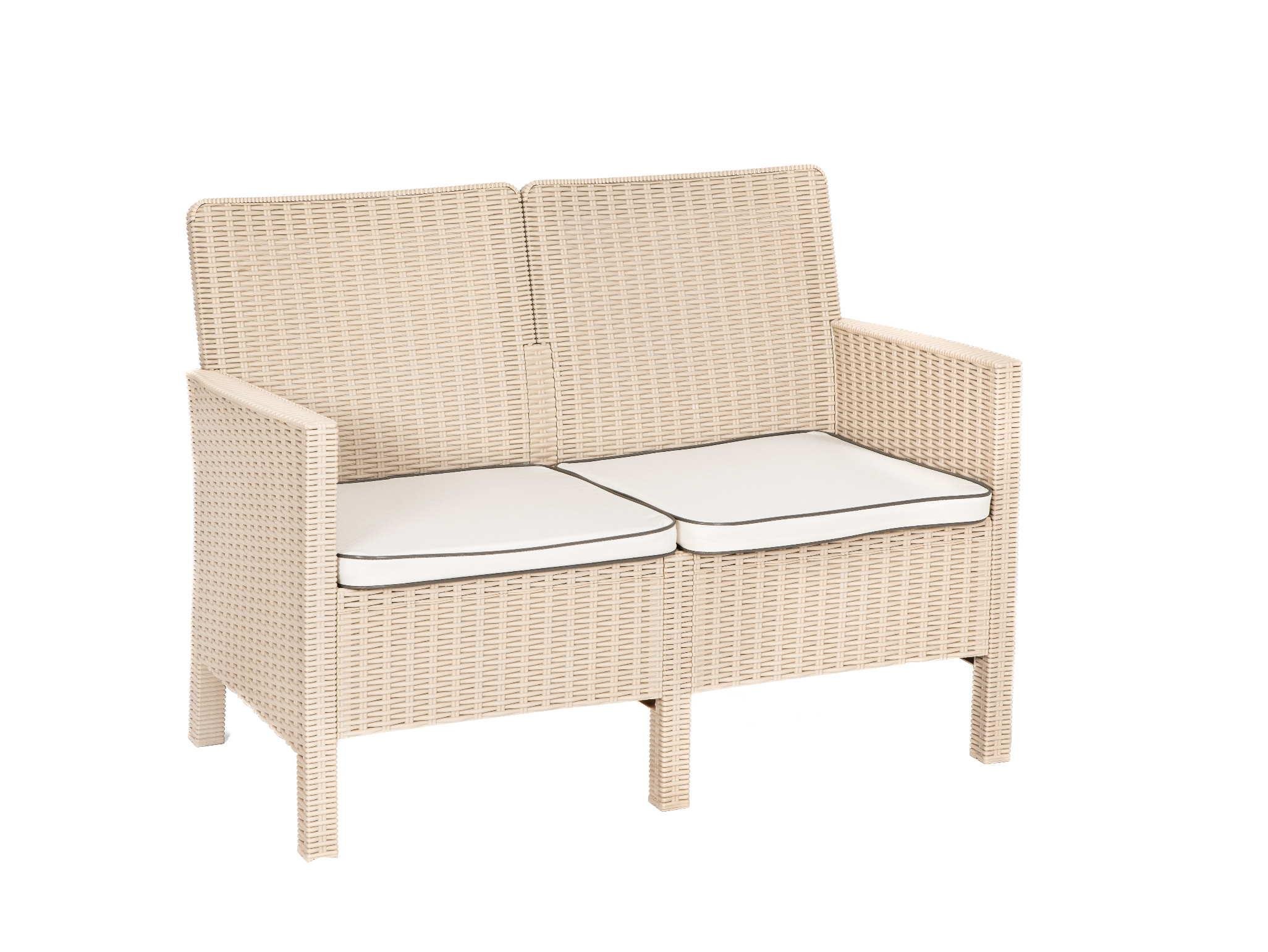 Nova İkili Krem Set, Minderli, 2+1+1+S