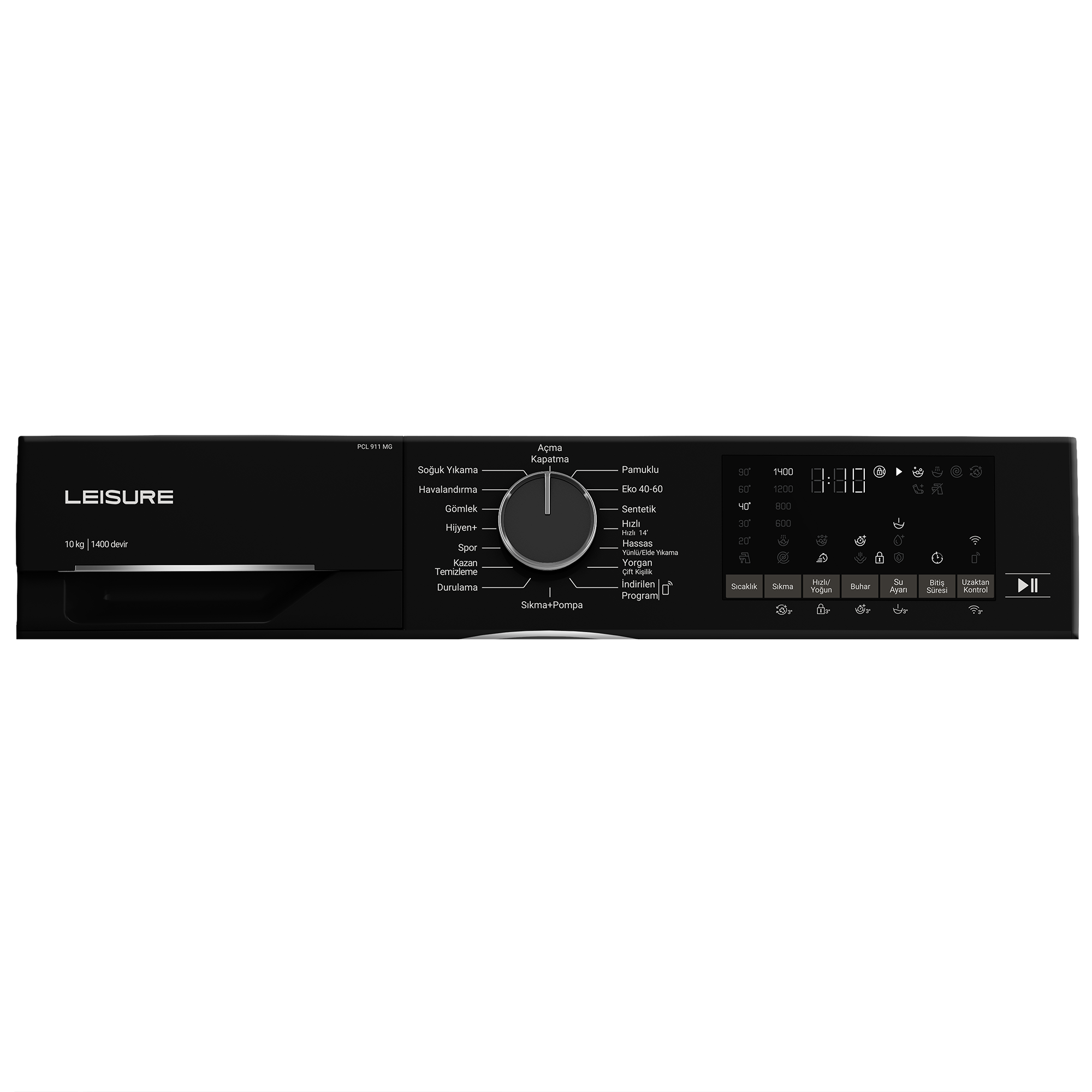 PCL 911 MG Leisure 10 Kg Inverter Motor HomeWhiz Smart Çamaşır Makinesi