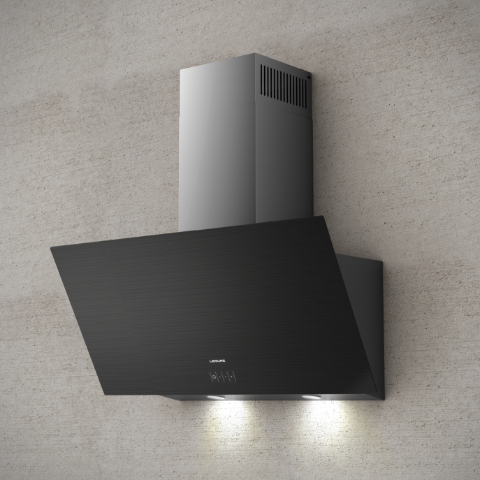 PDLY 90 E1S Leisure Siyah Cam Y Tipi Davlumbaz