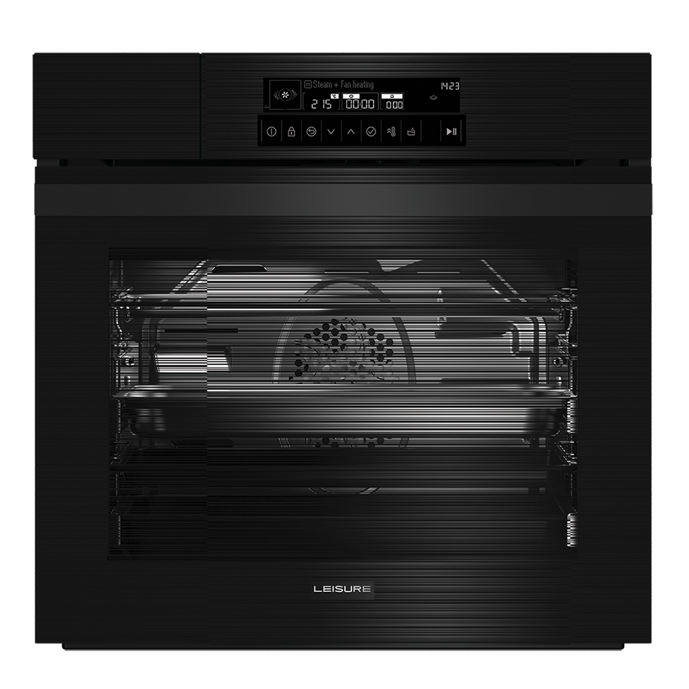 PFL 9782 BS Leisure Ankastre Tam Buharlı Siyah Cam Fırın