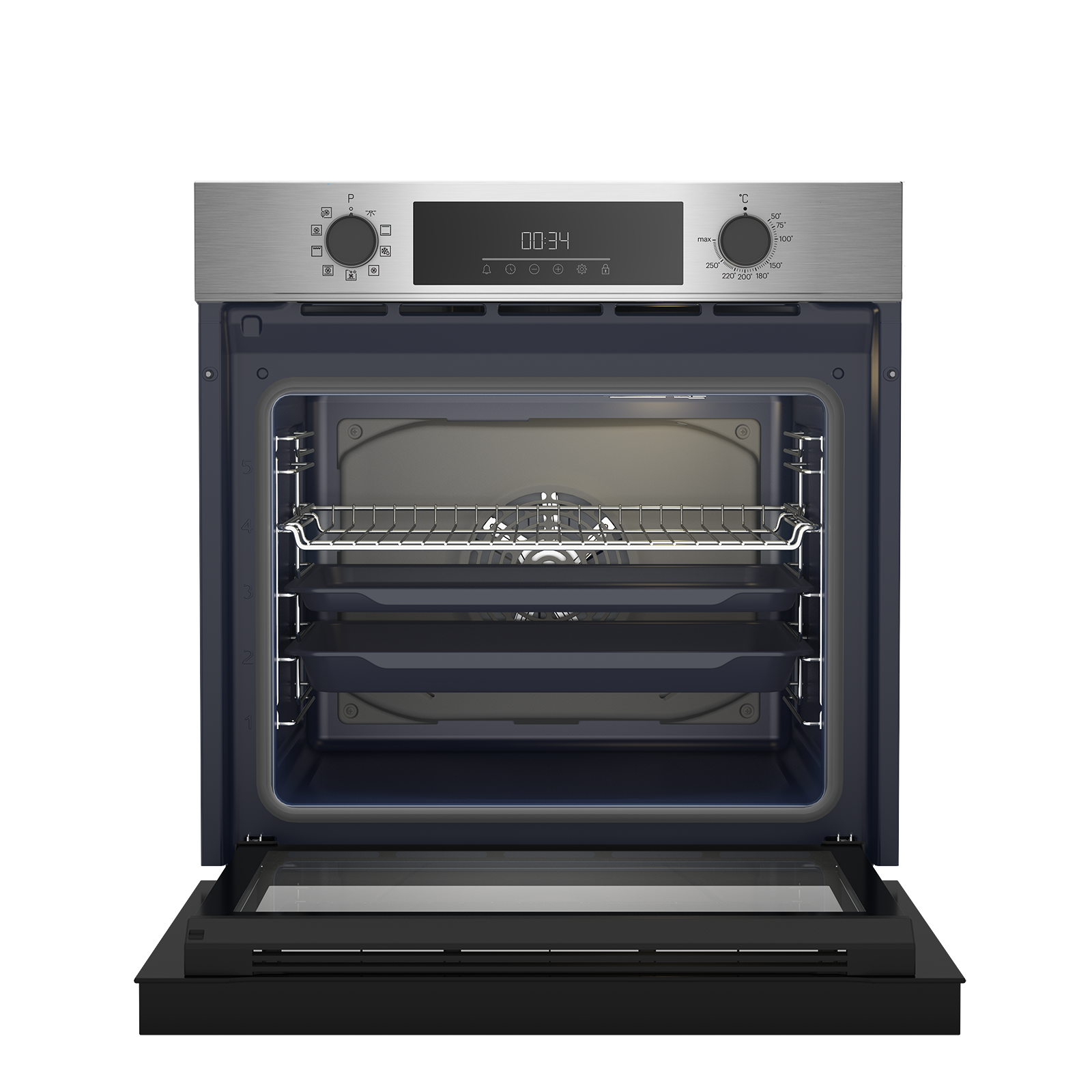 PFL 9944 I Leisure Ankastre Inox / Siyah Cam Fırın