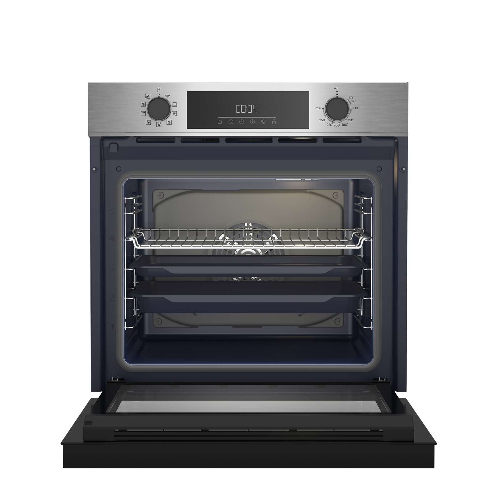 PFL 9944 I Leisure Ankastre Inox / Siyah Cam Fırın