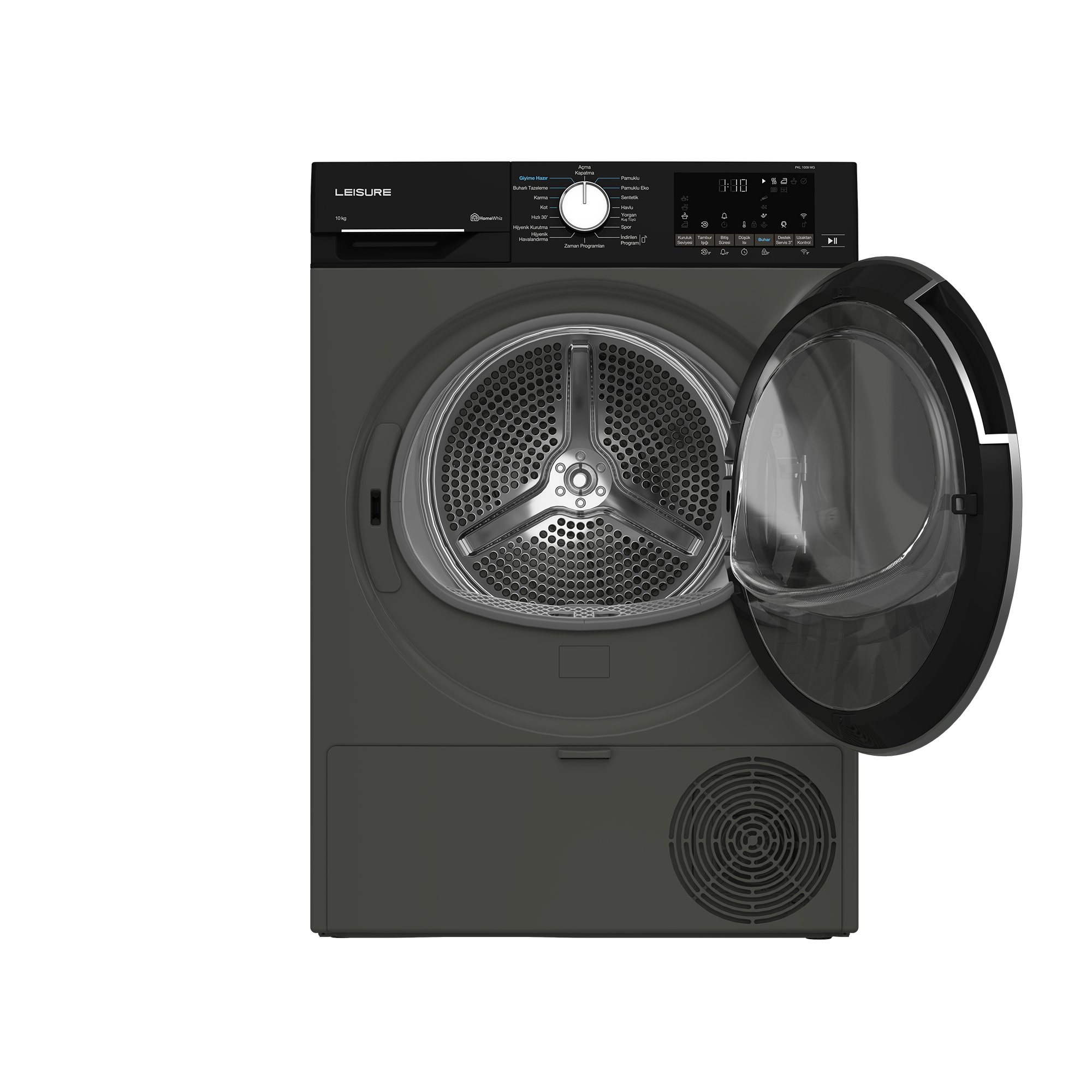 PKL 1009 MG Leisure 10 Kg Hibrit Manhattan Gray Kurutma Makinesi
