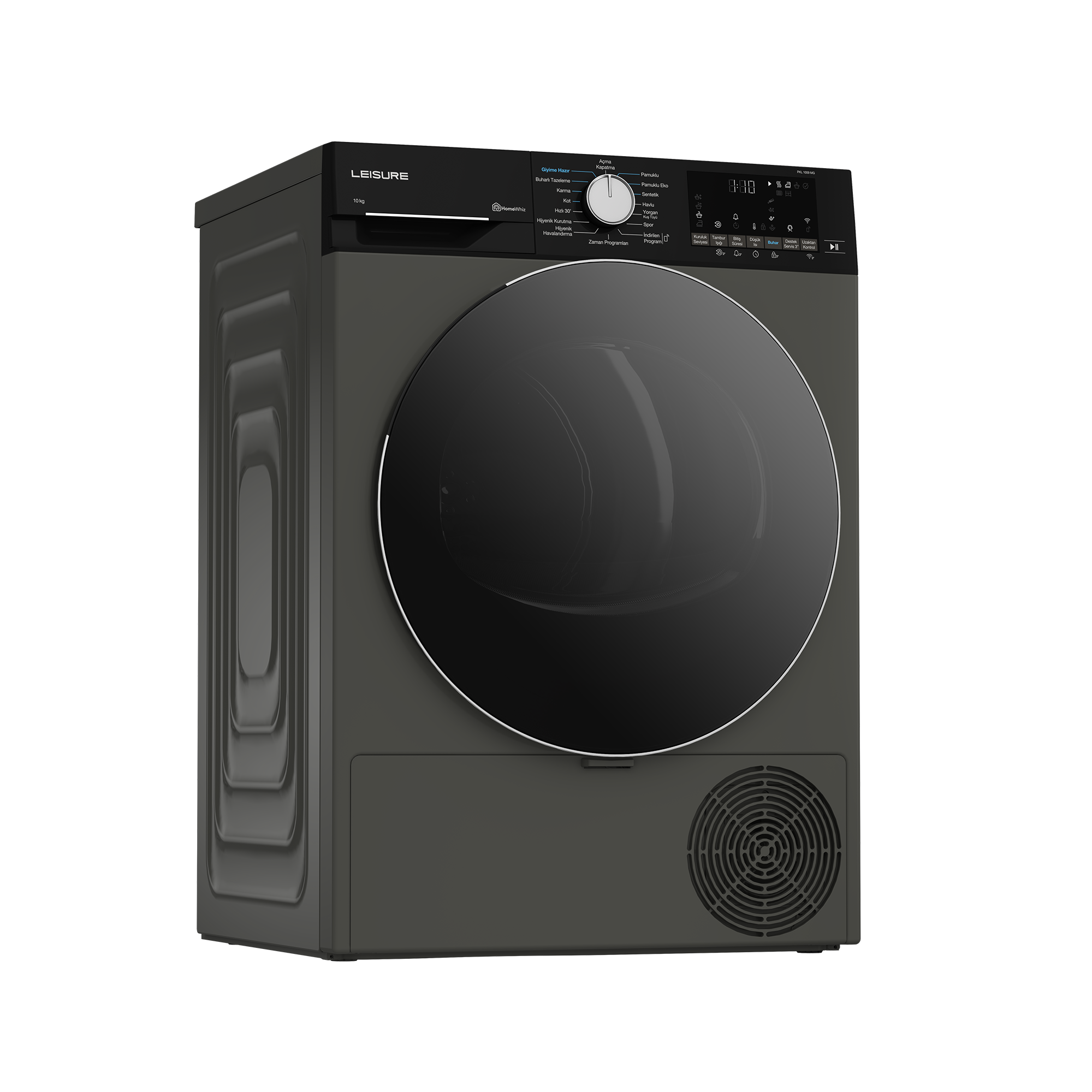 PKL 1009 MG Leisure 10 Kg Hibrit Manhattan Gray Kurutma Makinesi