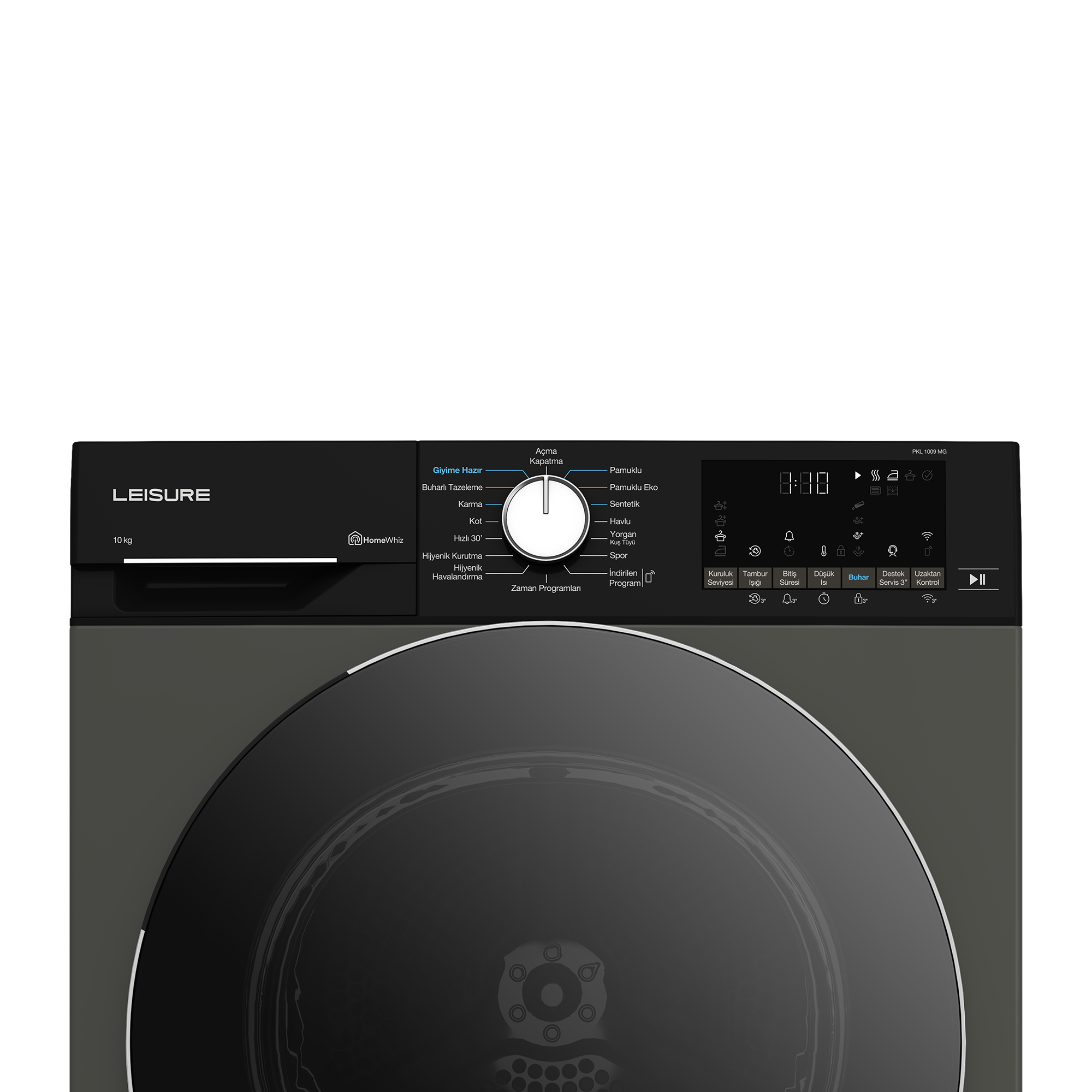 PKL 1009 MG Leisure 10 Kg Hibrit Manhattan Gray Kurutma Makinesi