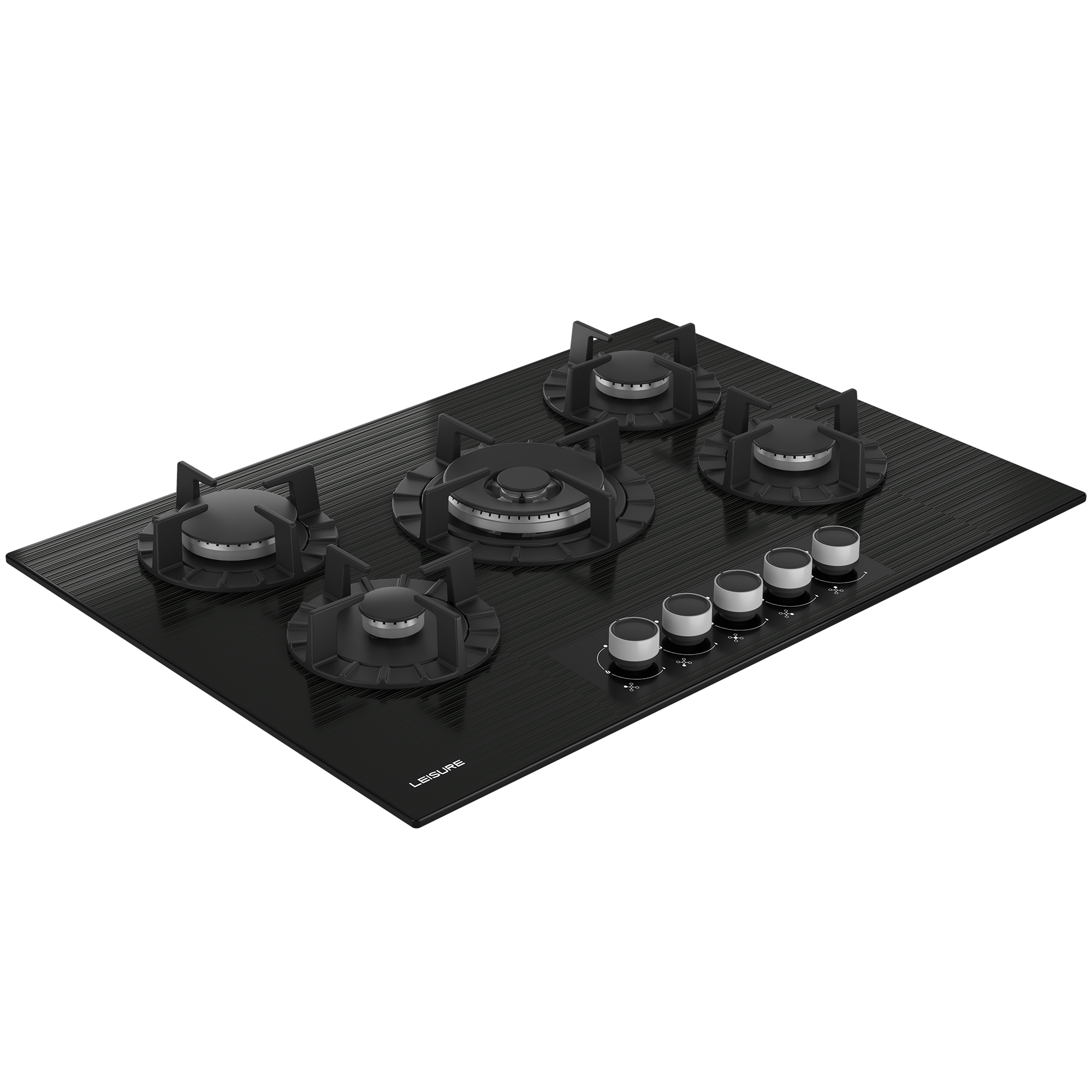 POLC 760 WS Leisure Ankastre 5 Göz Gaz Siyah Cam Ocak