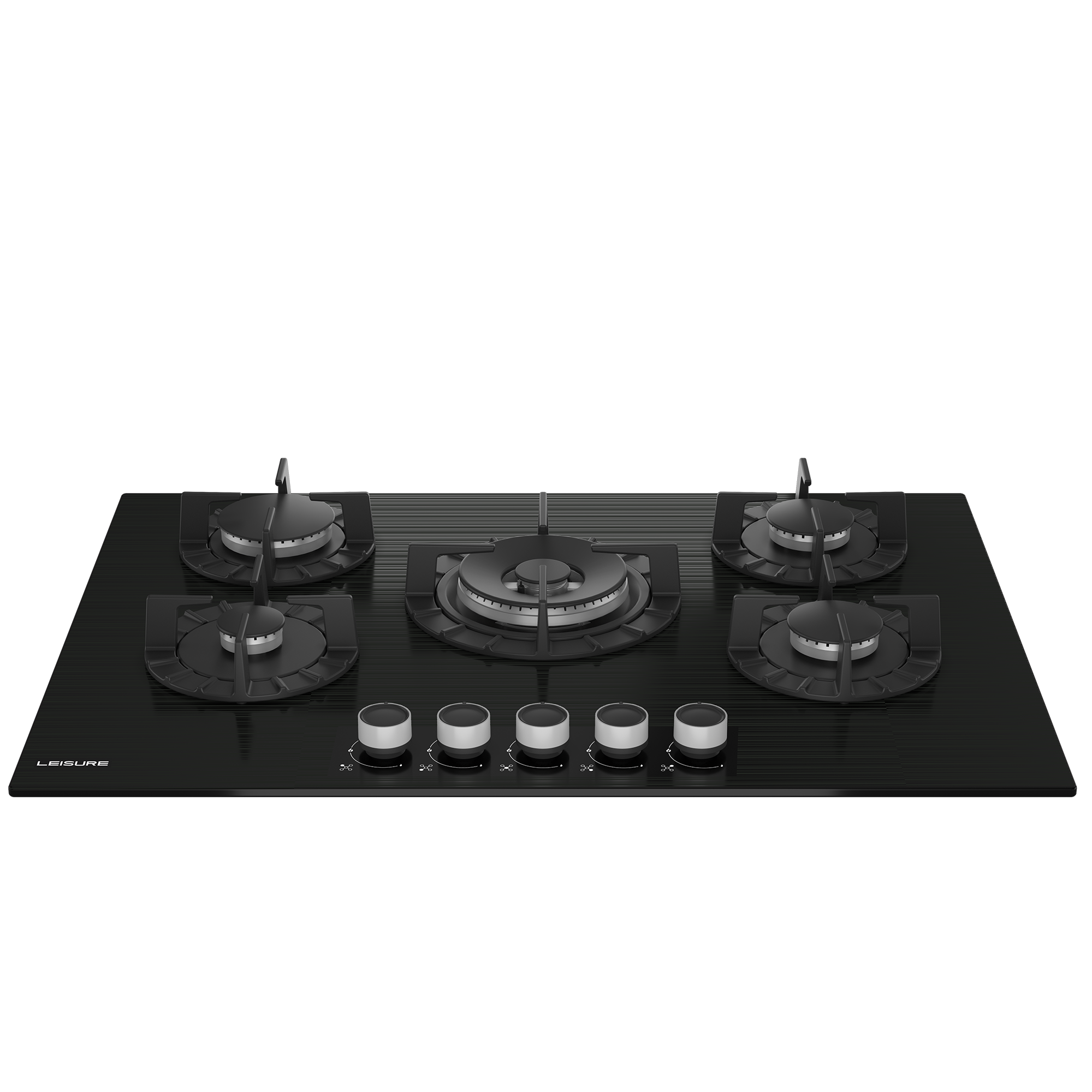 POLC 760 WS Leisure Ankastre 5 Göz Gaz Siyah Cam Ocak