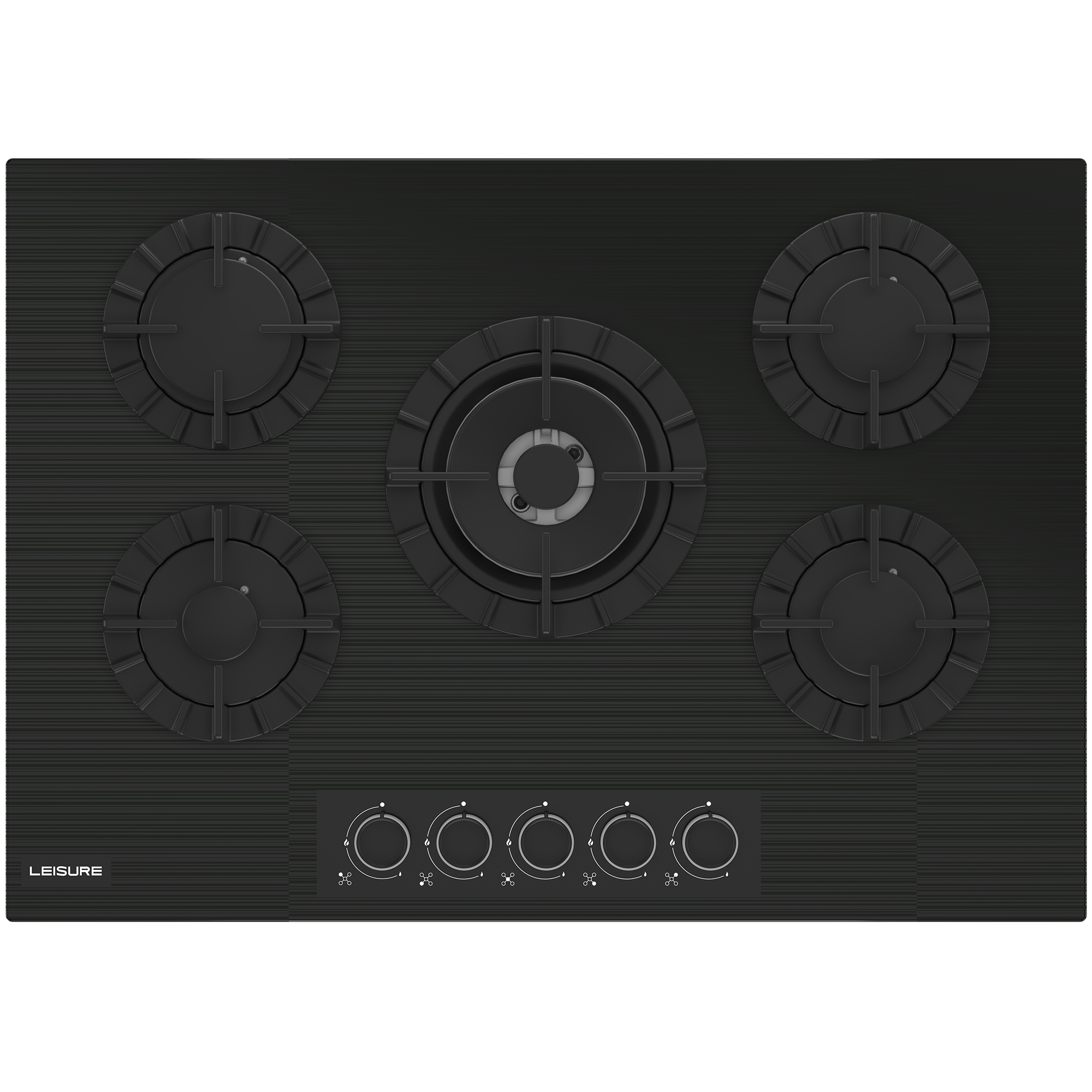 POLC 760 WS Leisure Ankastre 5 Göz Gaz Siyah Cam Ocak