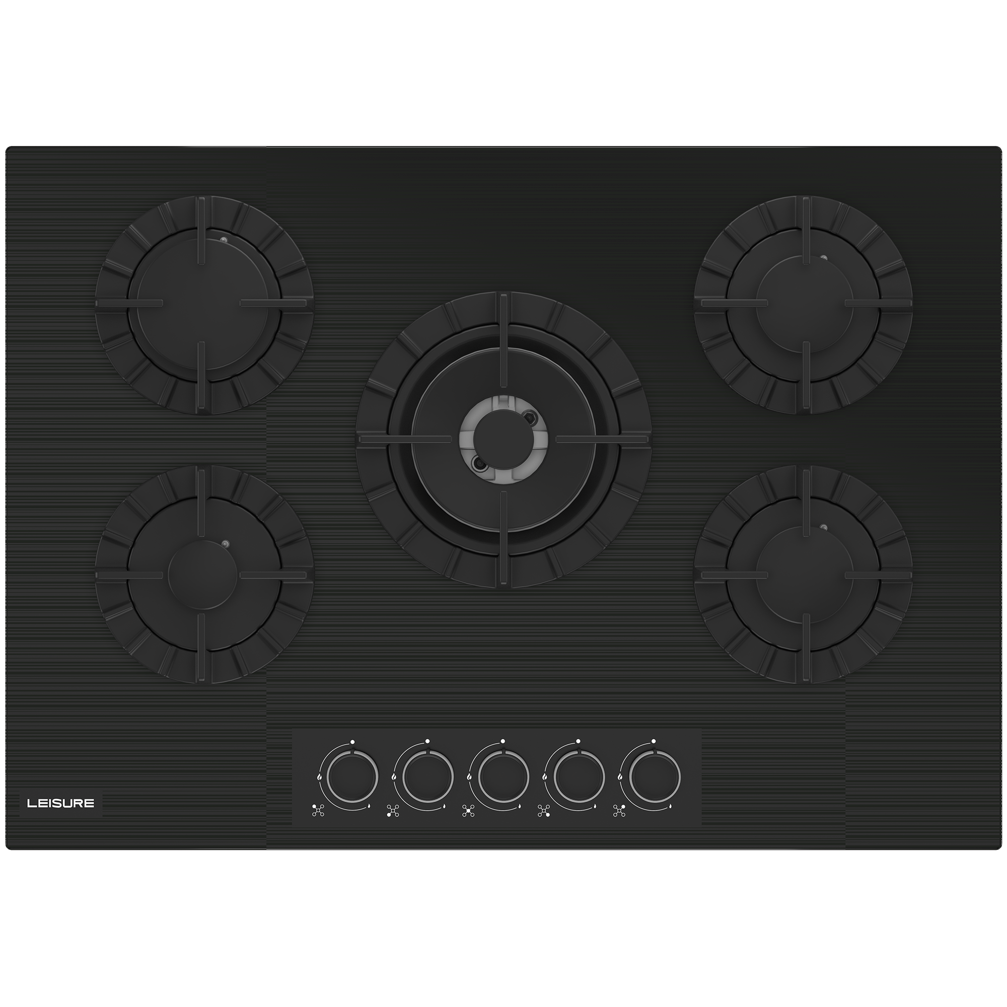 POLC 760 WS Leisure Ankastre 5 Göz Gaz Siyah Cam Ocak