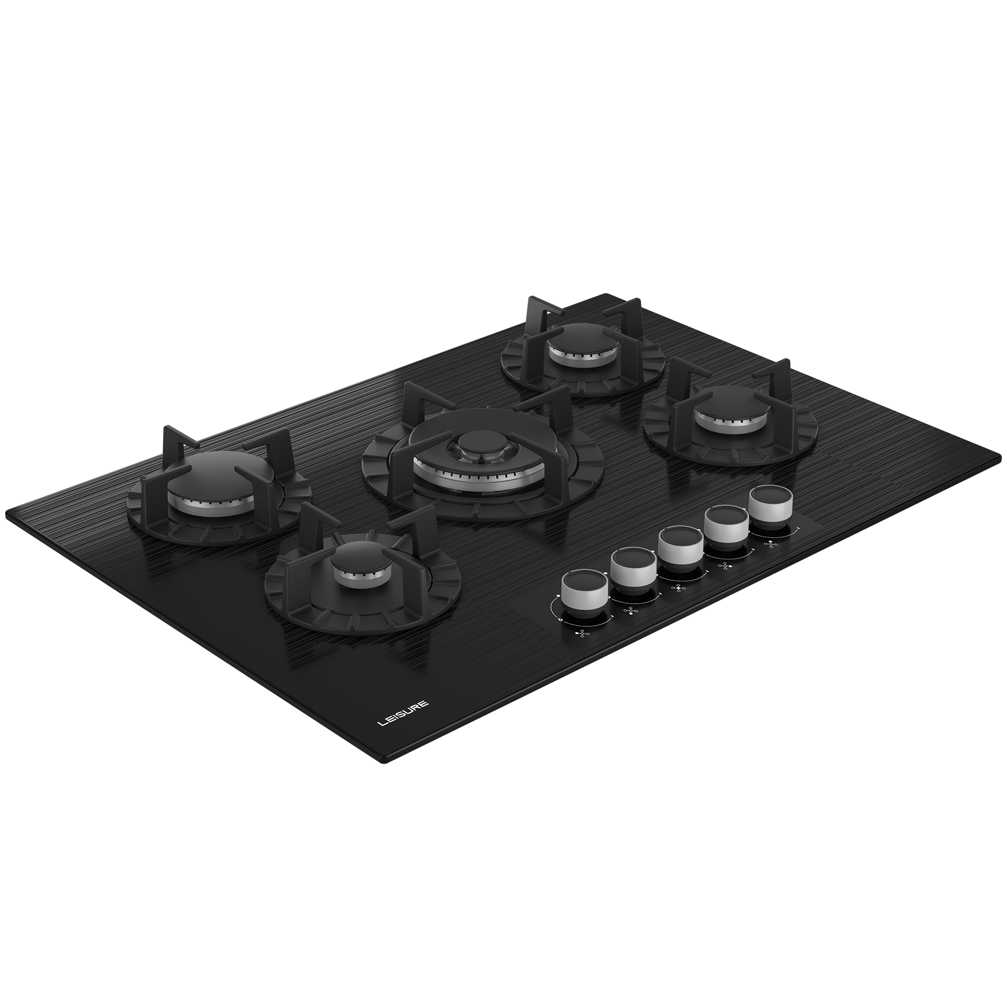 POLC 760 WS Leisure Ankastre 5 Göz Gaz Siyah Cam Ocak