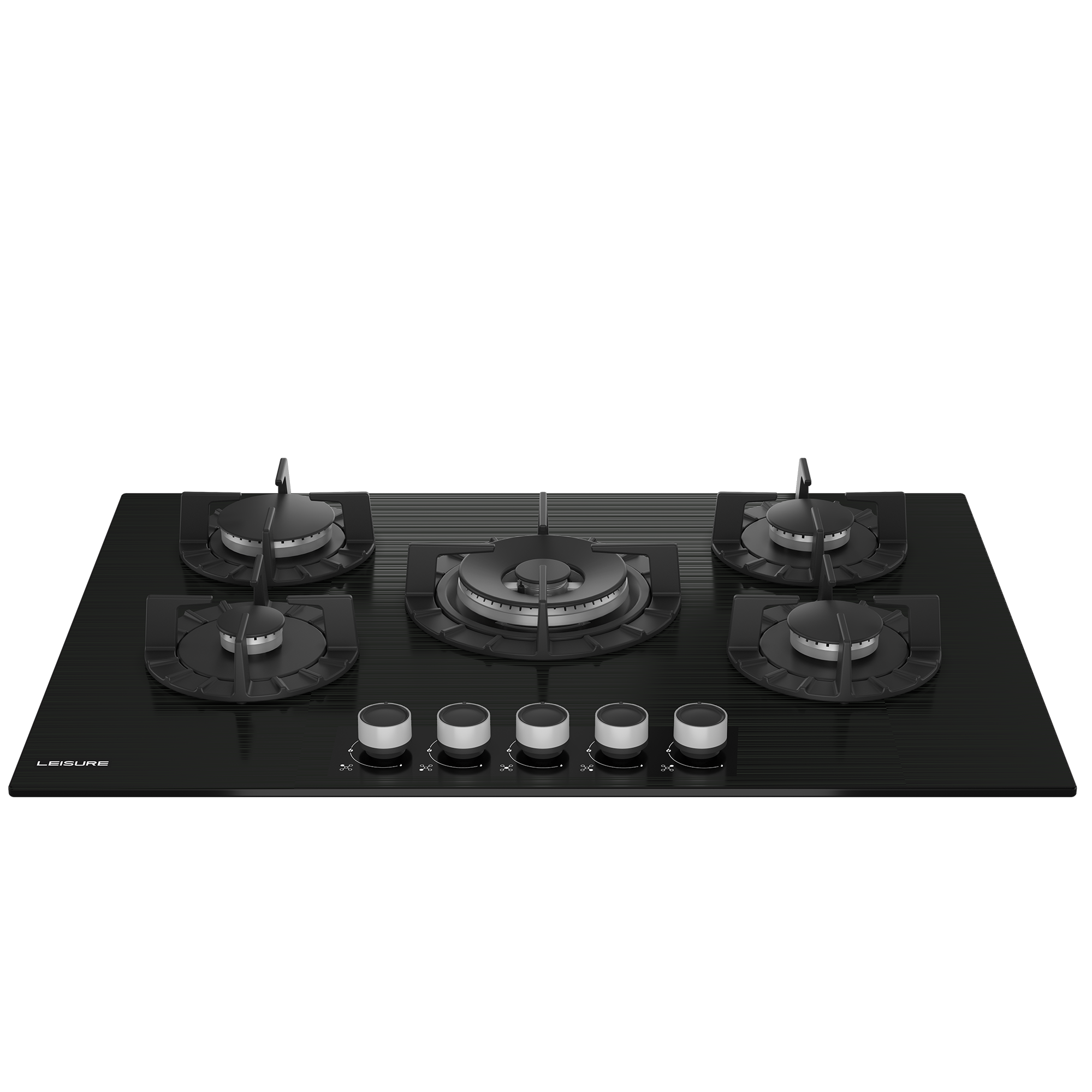 POLC 760 WS Leisure Ankastre 5 Göz Gaz Siyah Cam Ocak